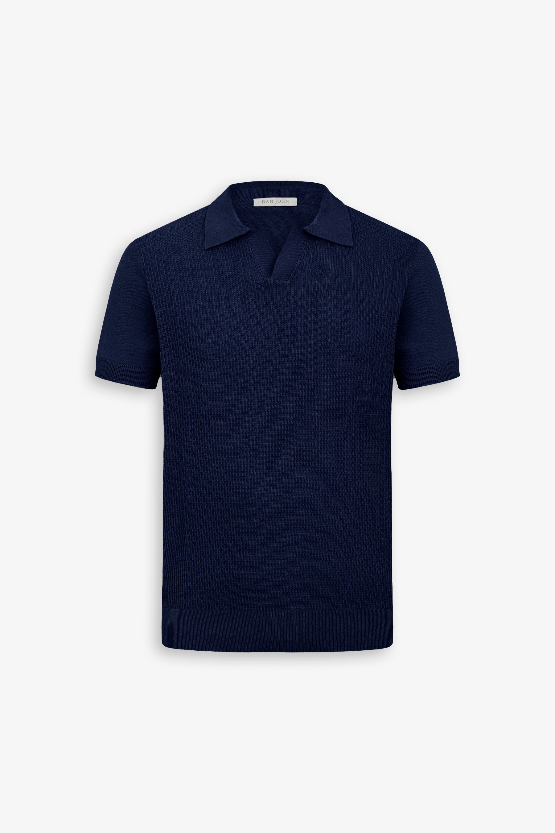 Polo in maglia collo aperto armaturata royal-Dan John