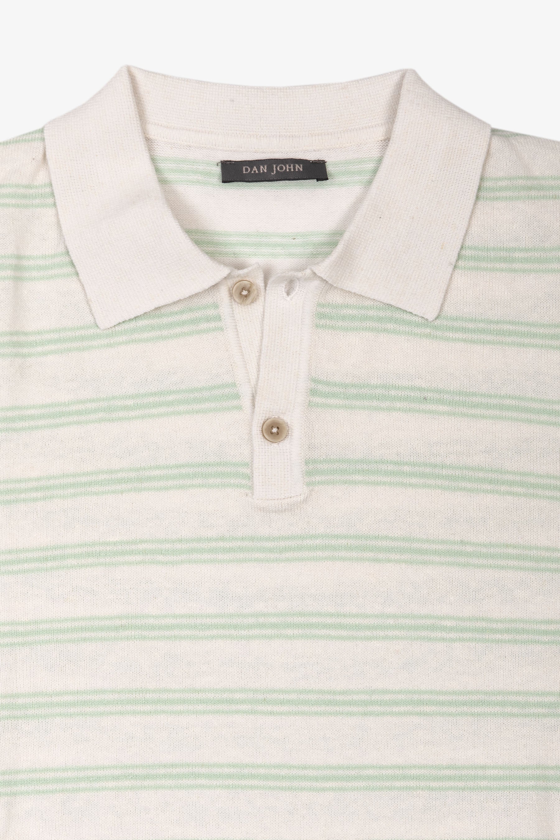 Polo in maglia con righe menta-Dan John