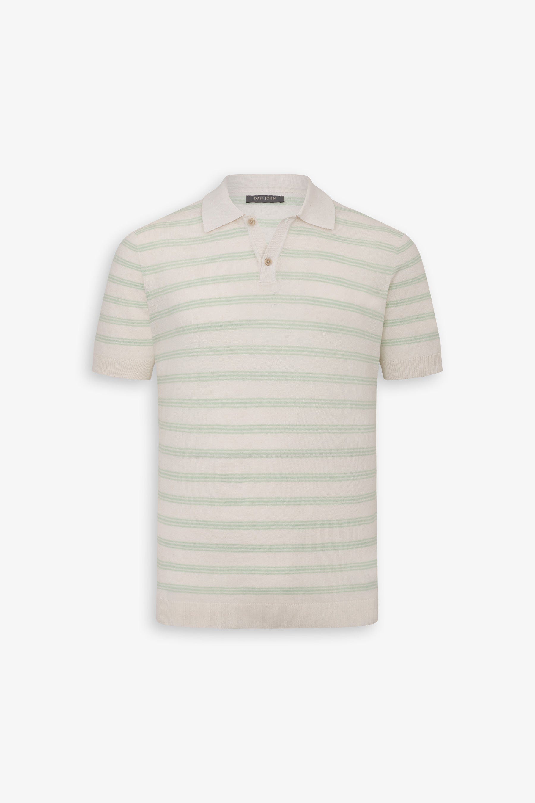 Polo in maglia con righe menta-Dan John