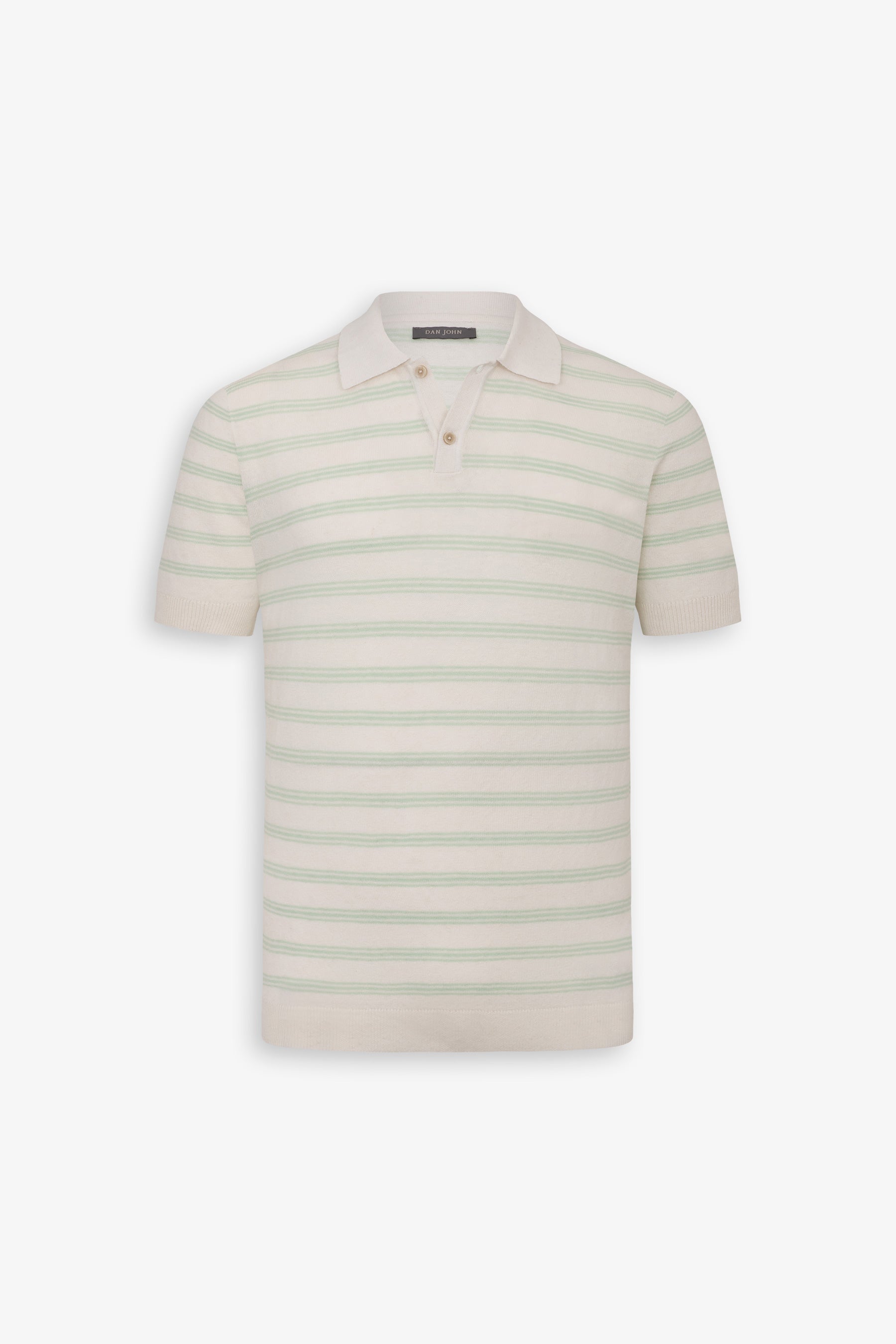 Polo in maglia con righe menta-Dan John