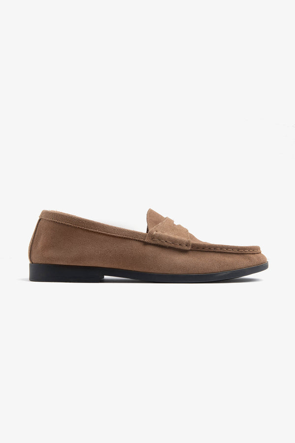 Mocassino scamosciato bocca di leone beige-Dan John