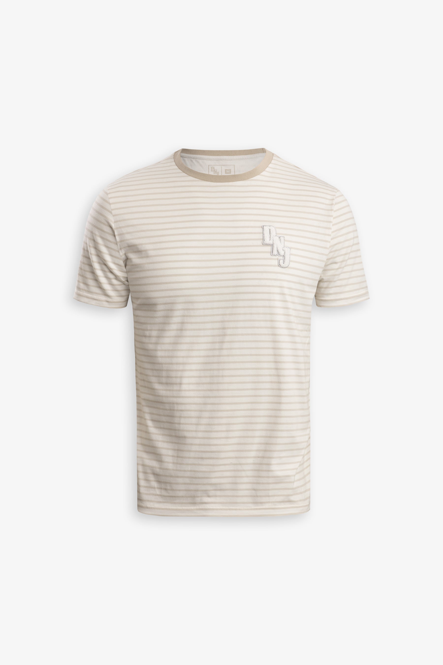 T-shirt a righe DNJ crema-Dan John