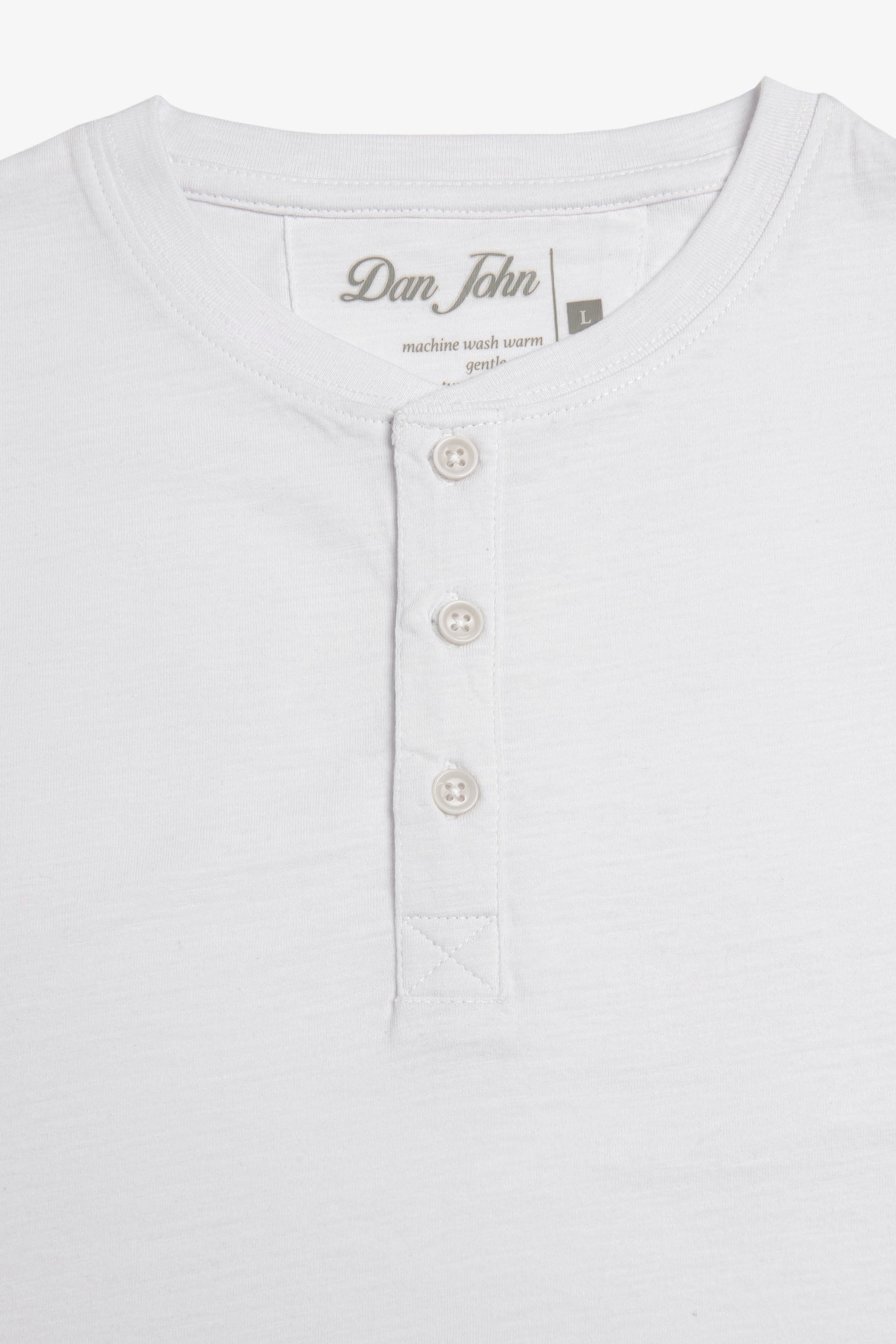 T-shirt chester effetto fiammato bianco-Dan John