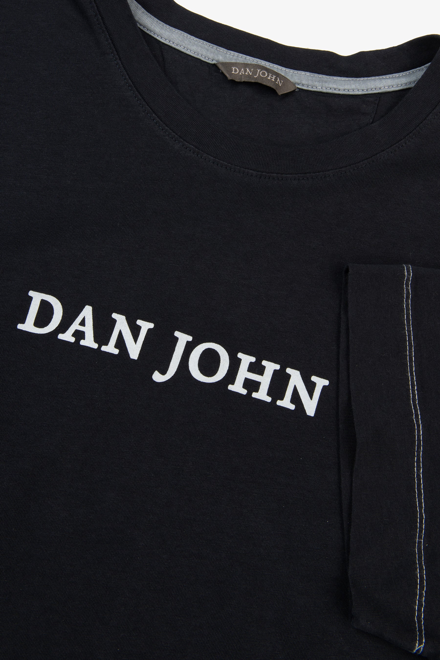 T-shirt con logo blu-Dan John