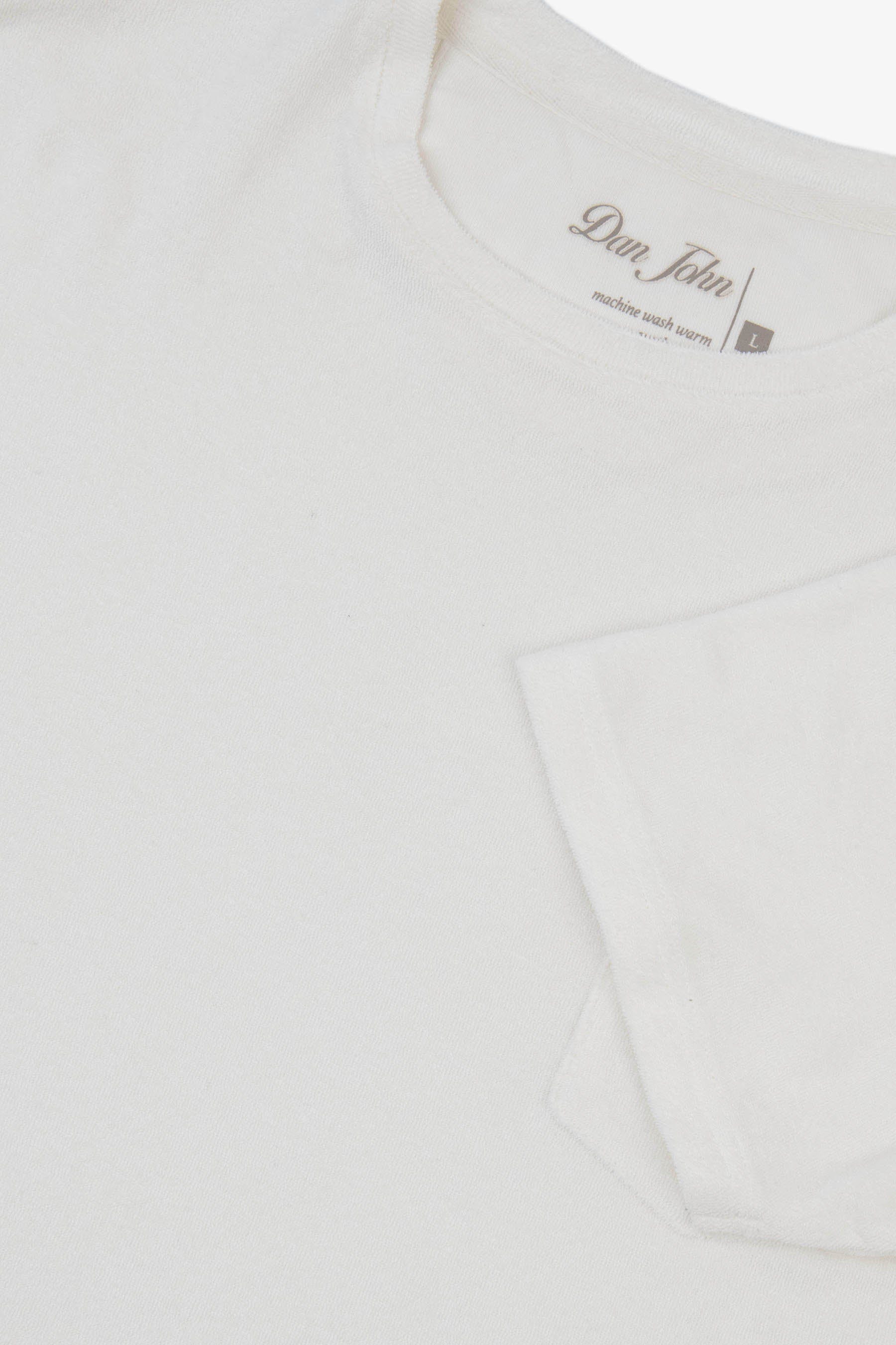 T-shirt girocollo effetto spugna papiro-Dan John