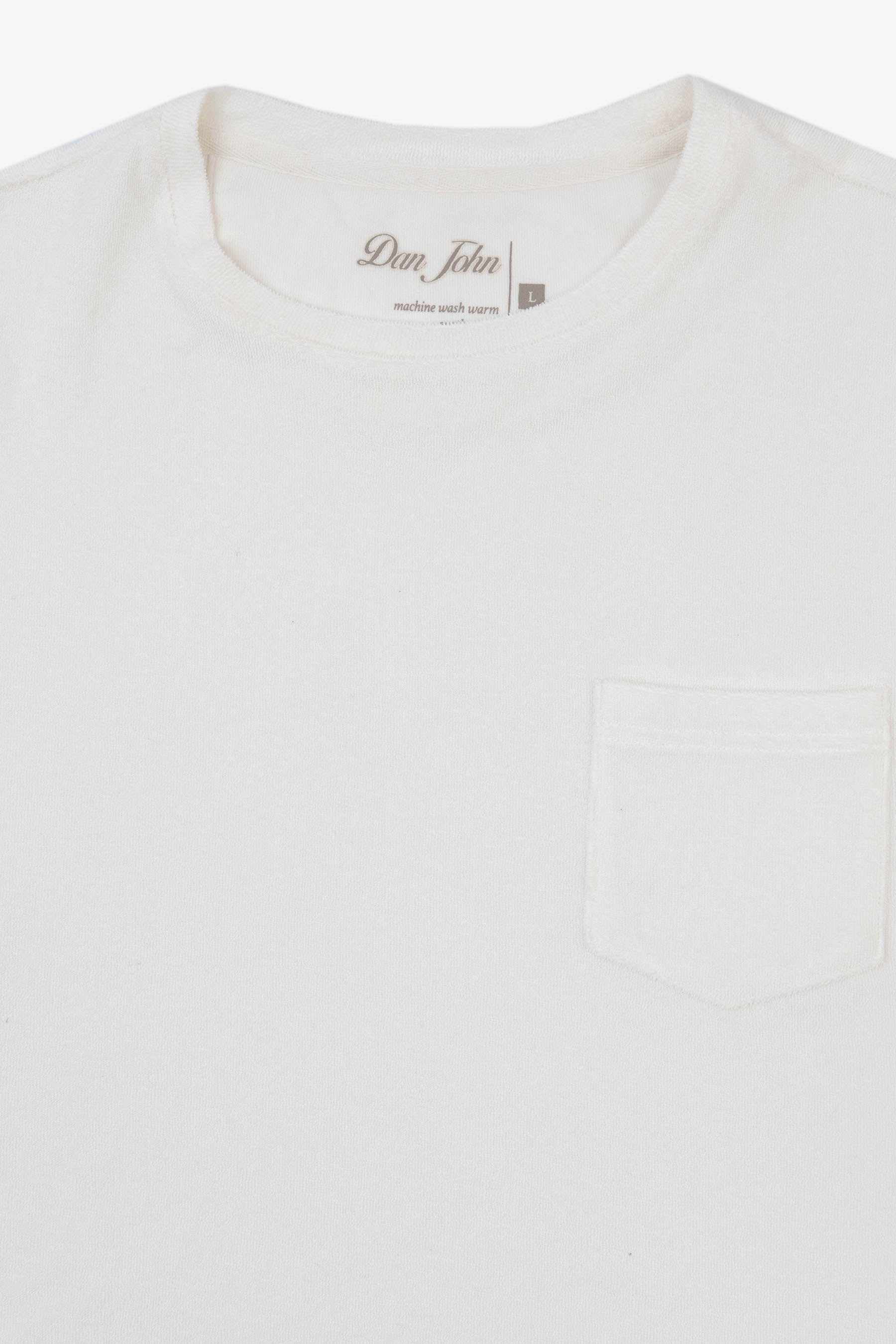 T-shirt girocollo effetto spugna papiro-Dan John