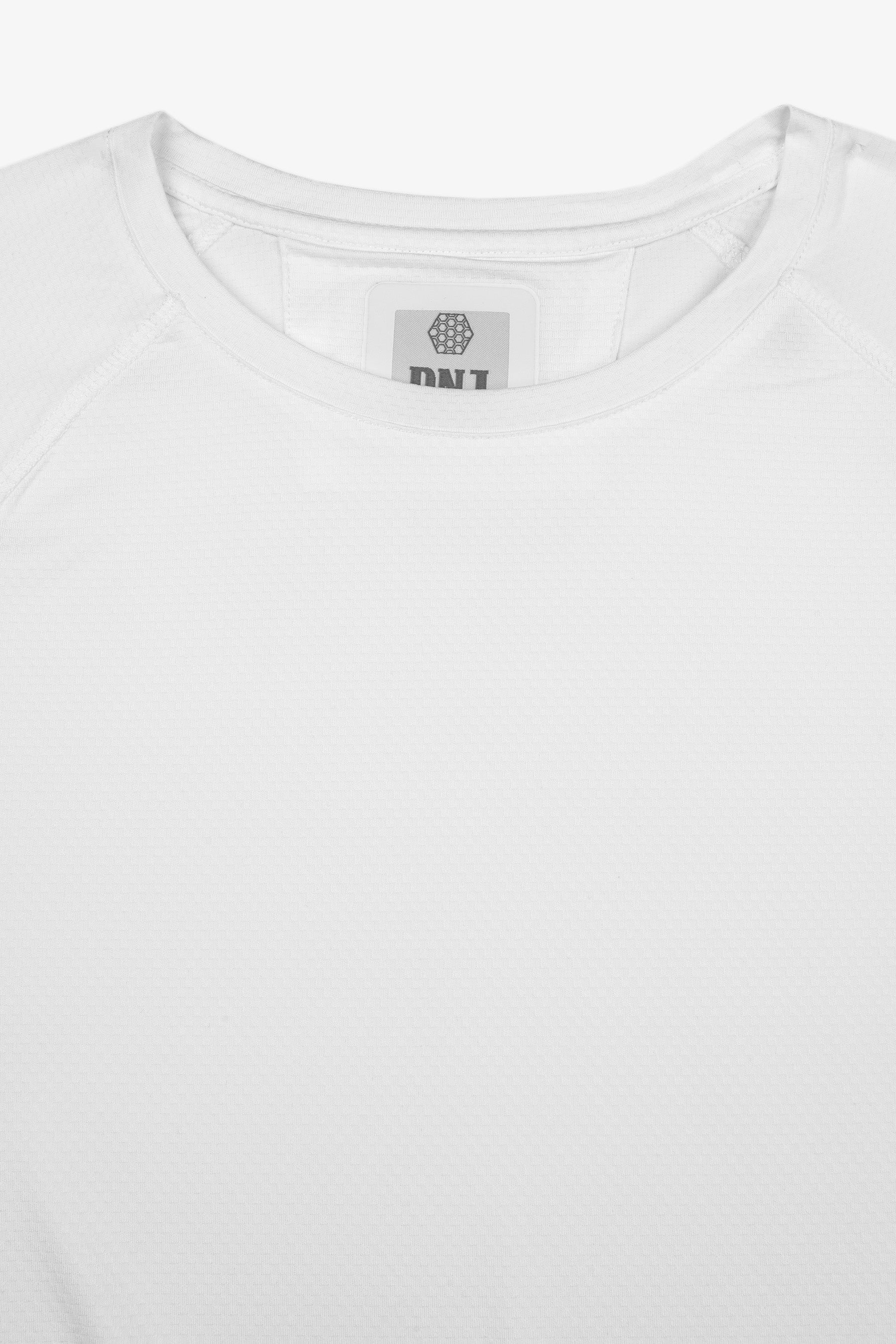 T-shirt micro scacchi DNJ panna-Dan John