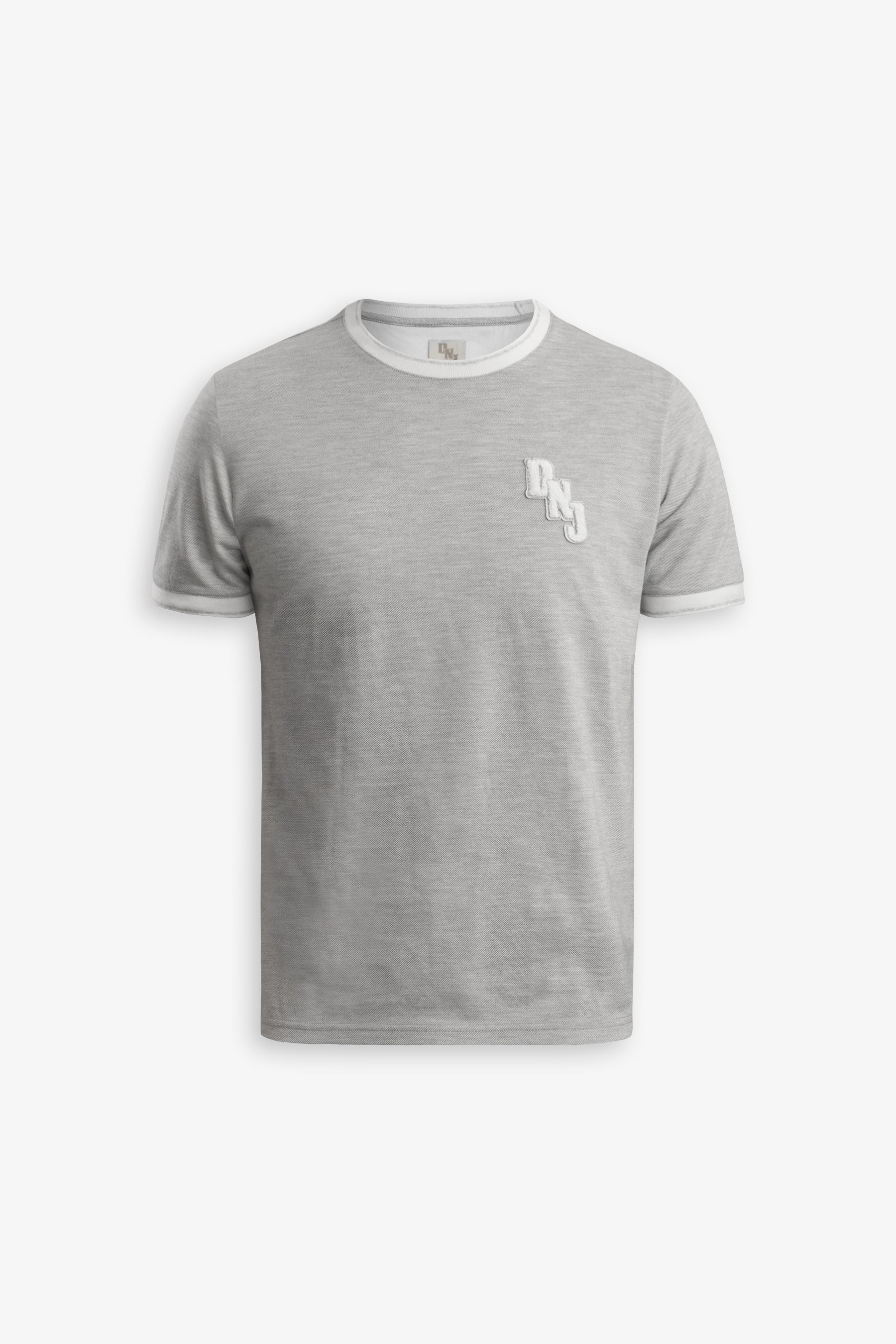 T-shirt piquet DNJ grigio melange-Dan John
