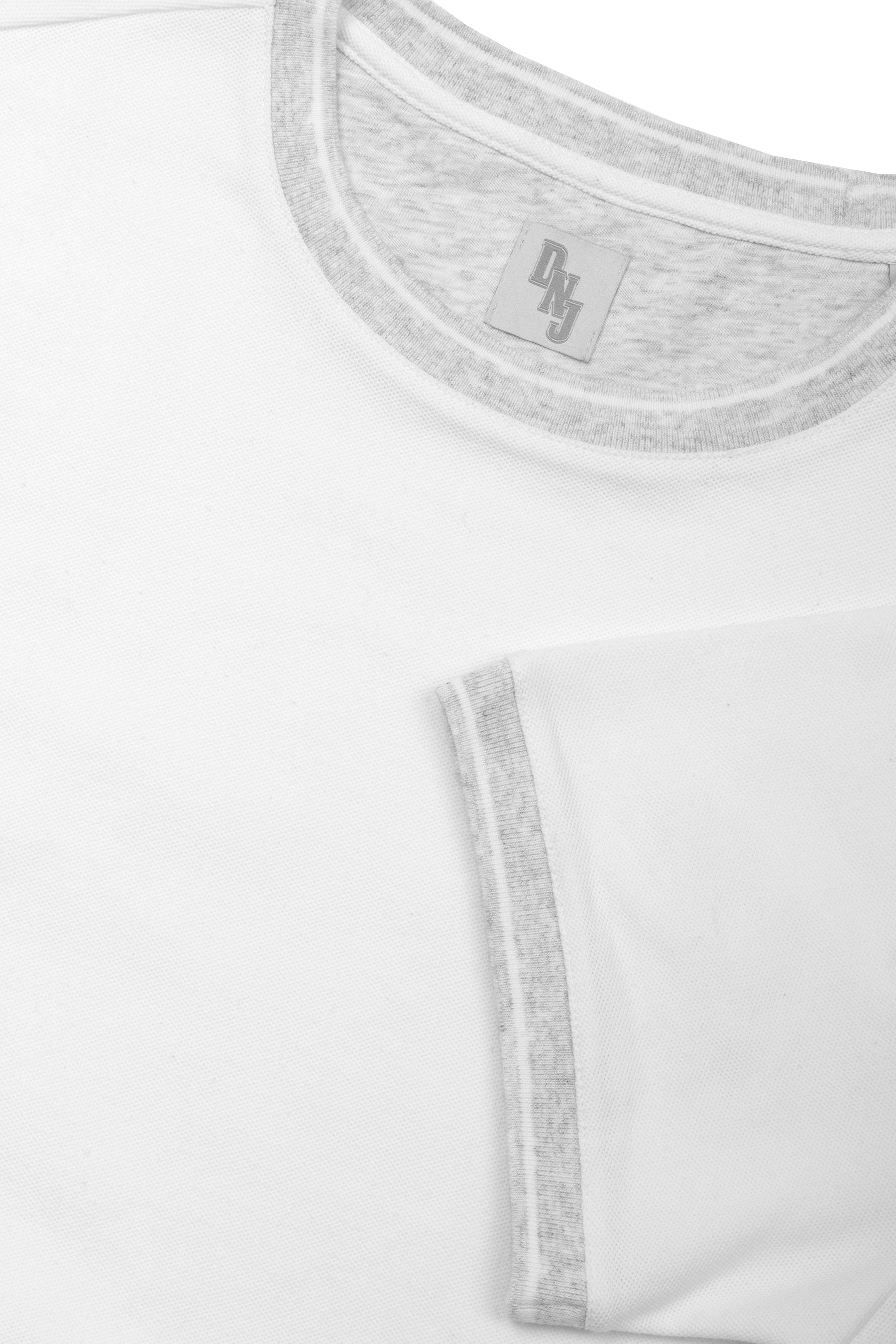 T-shirt piquet DNJ off white-Dan John