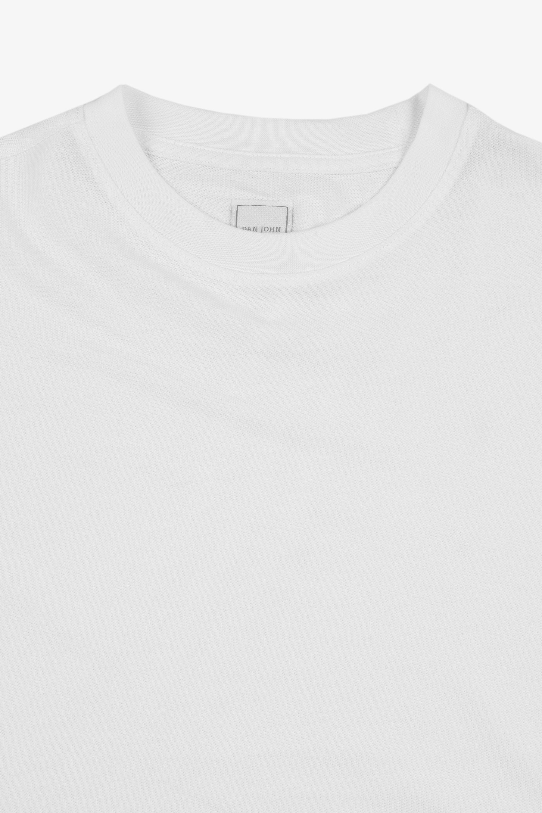 T-shirt piquet panna-Dan John