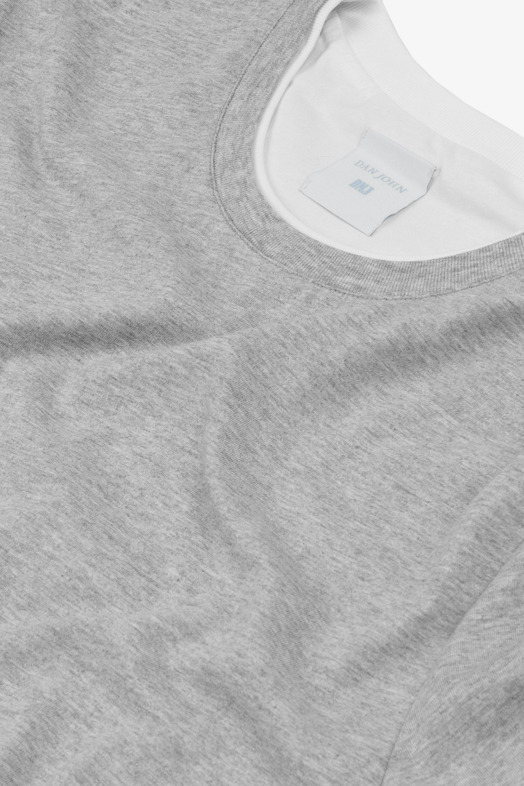 T-shirt profili a contrasto DNJ grigio-melange-Dan John