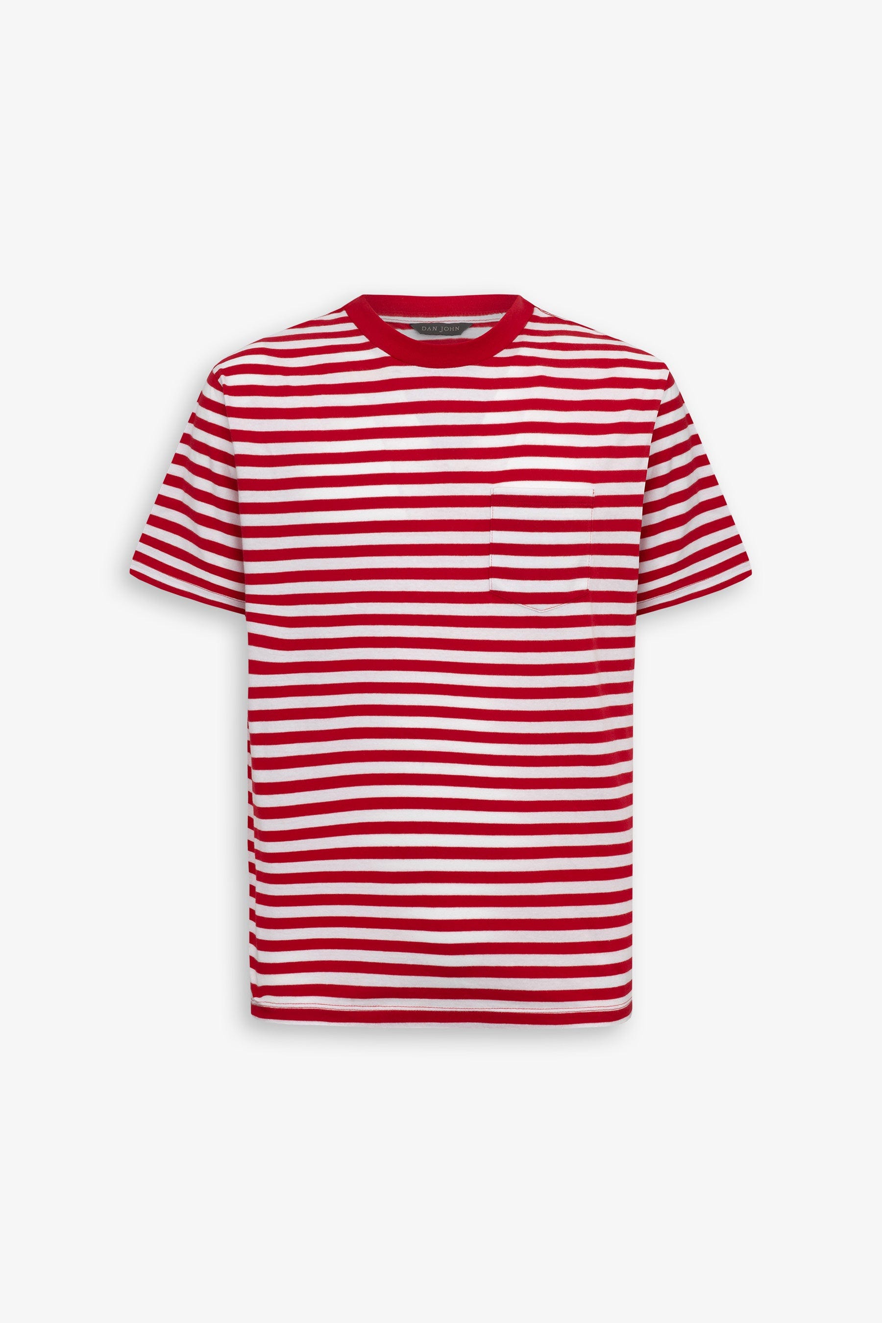 T-shirt rigata rosso-Dan John