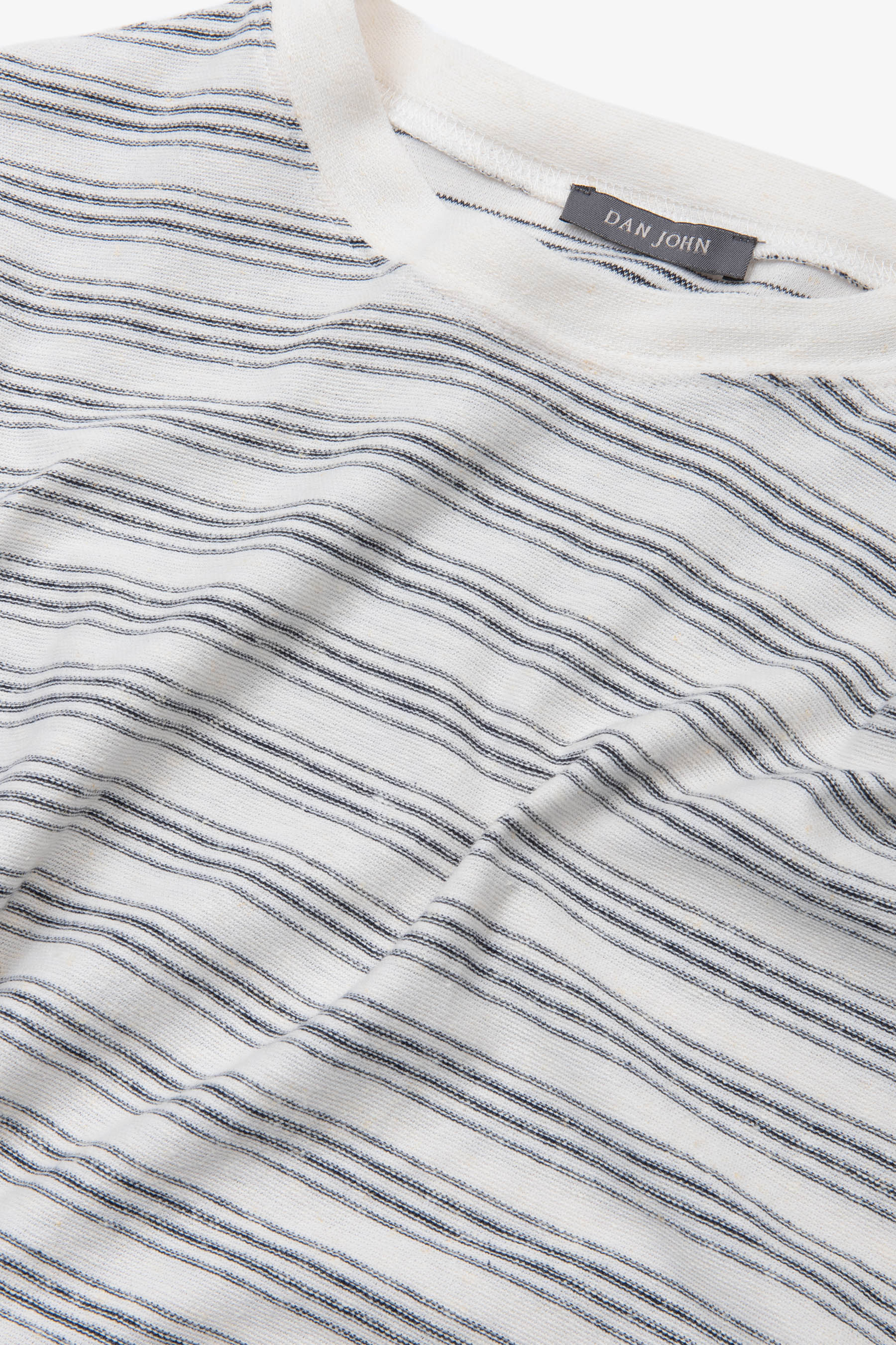 T-shirt righe fine navy-Dan John