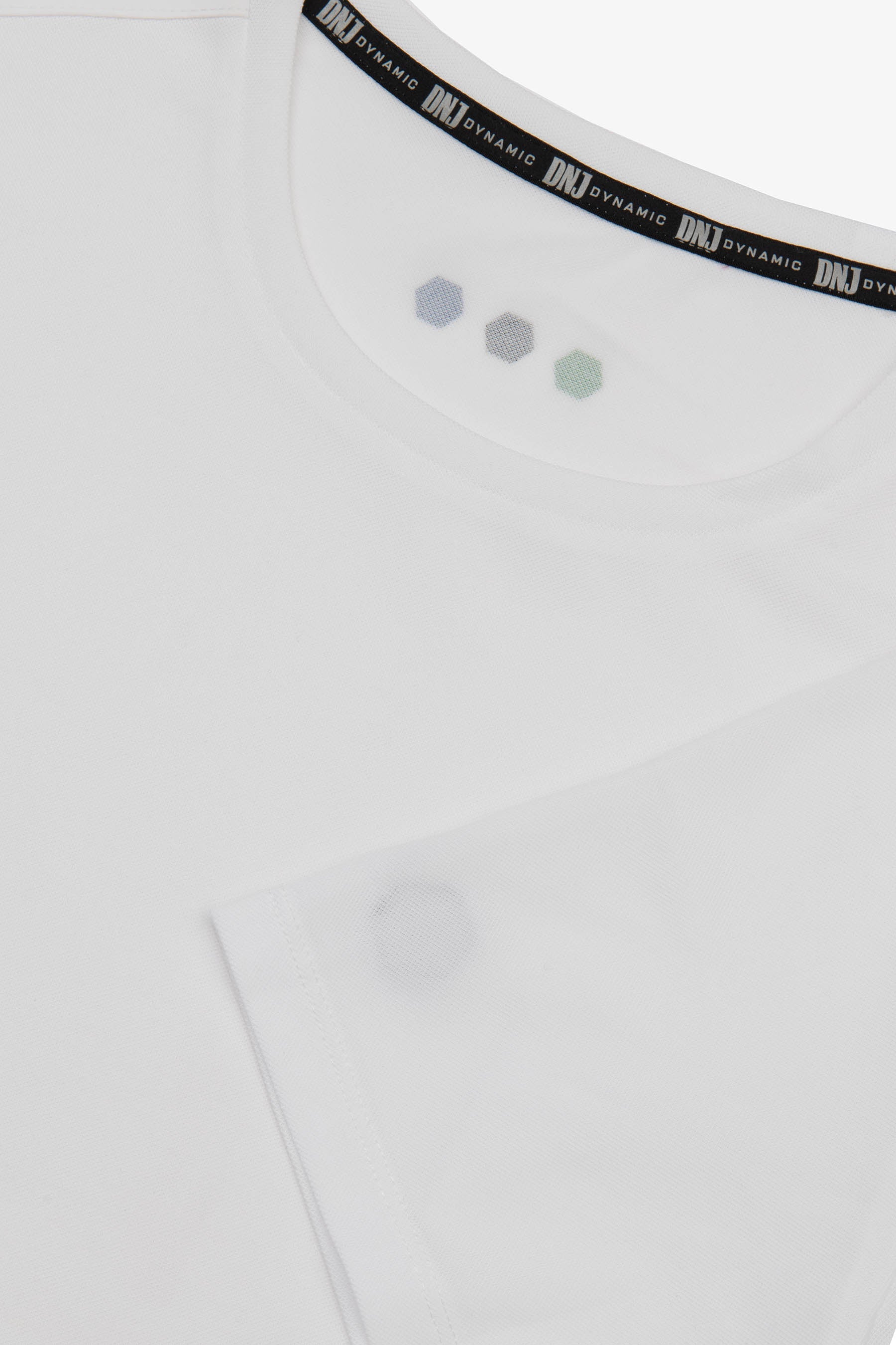 T-shirt tecnica con taschino DNJ bianca-Dan John