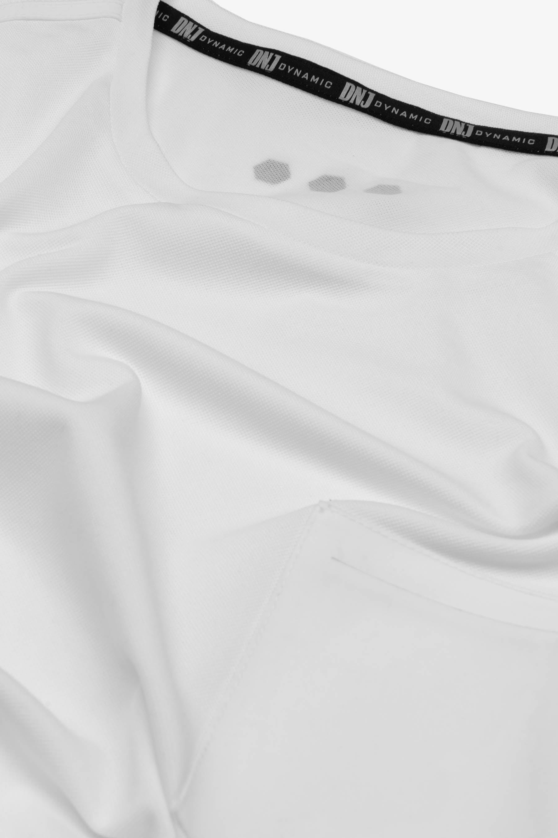 T-shirt tecnica con taschino DNJ bianca-Dan John