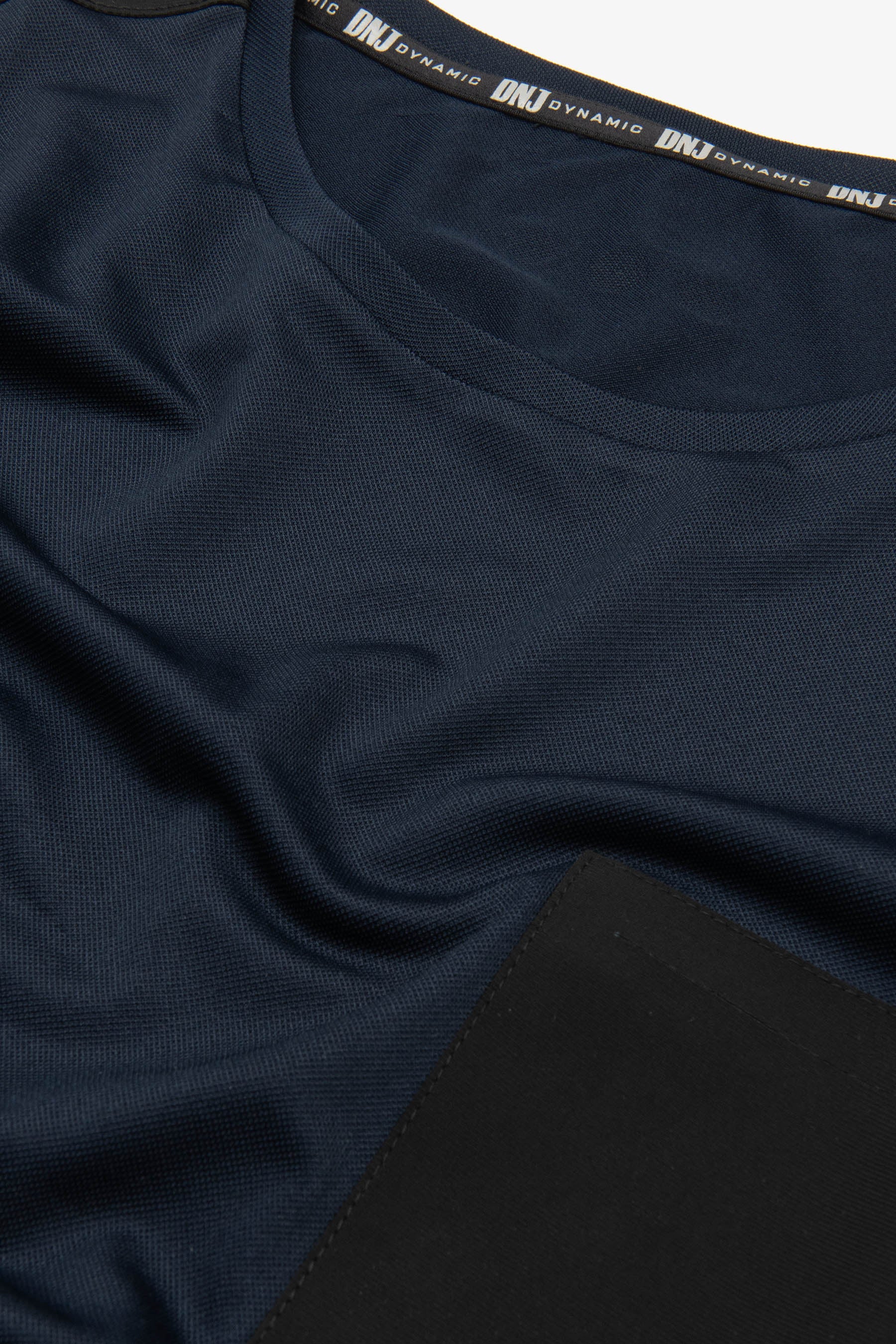 T-shirt tecnica con taschino DNJ blu-Dan John