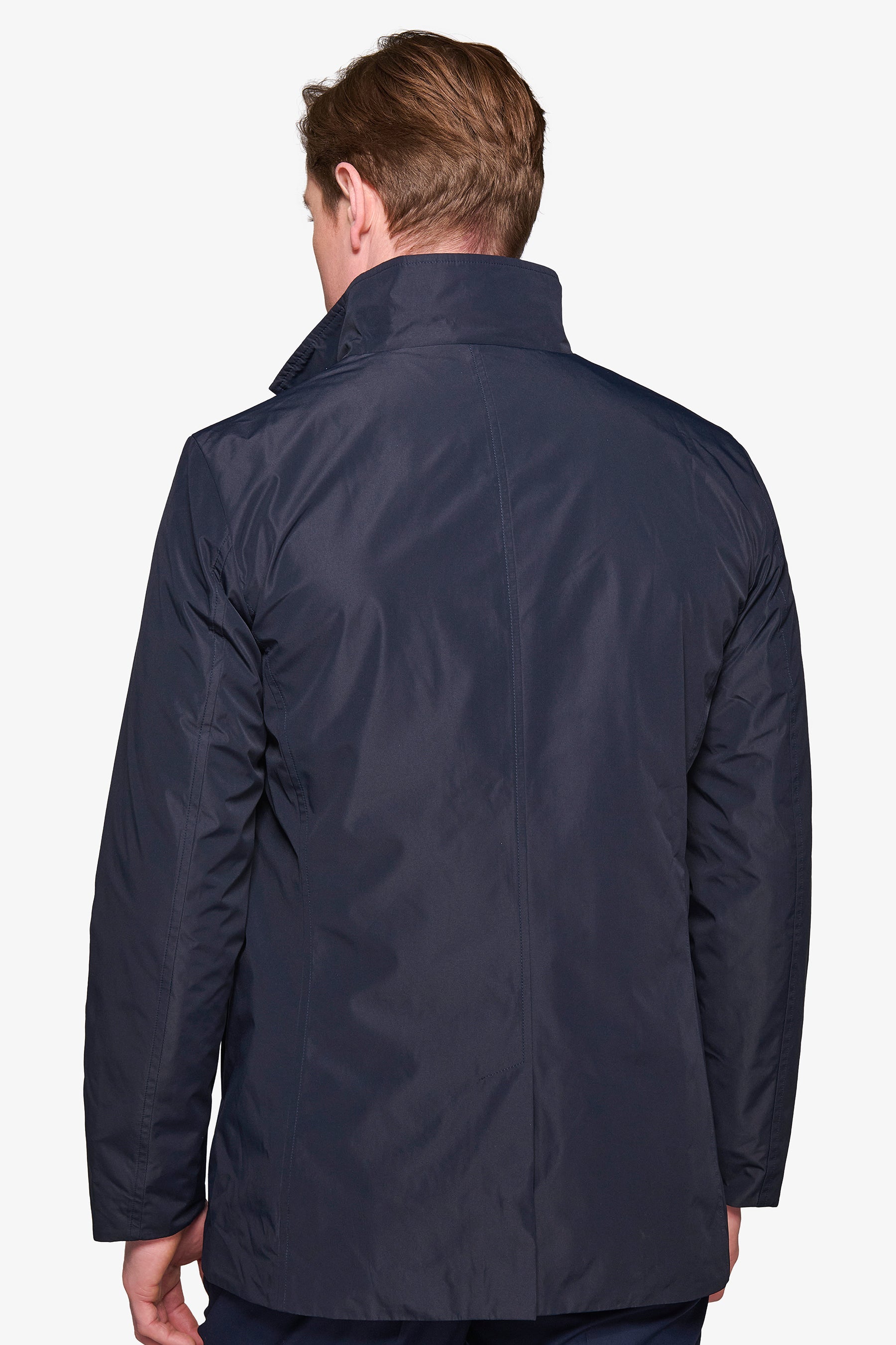 Trench con pettorina navy-Dan John