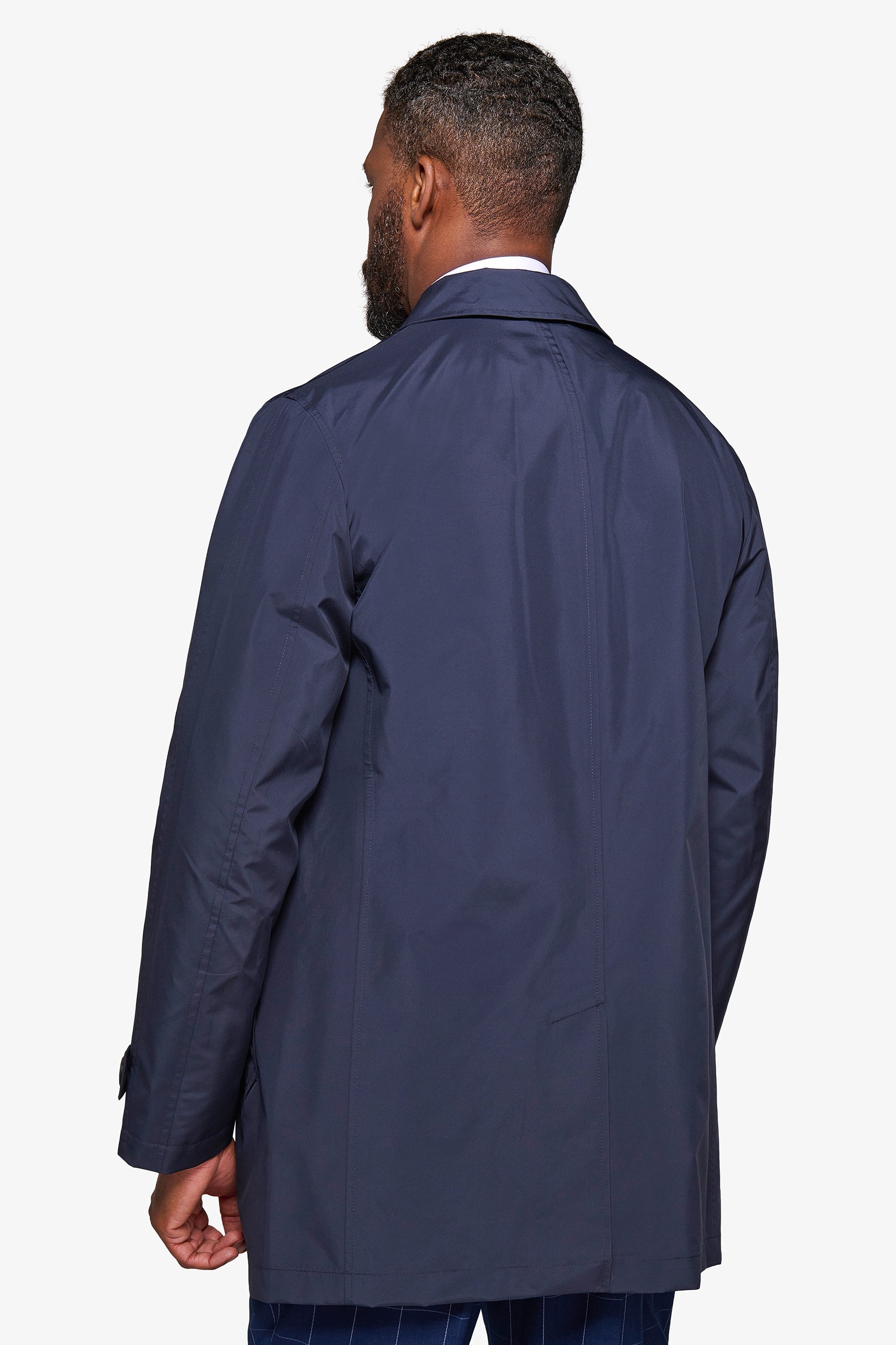 Trench leggero tecnico blu-Dan John