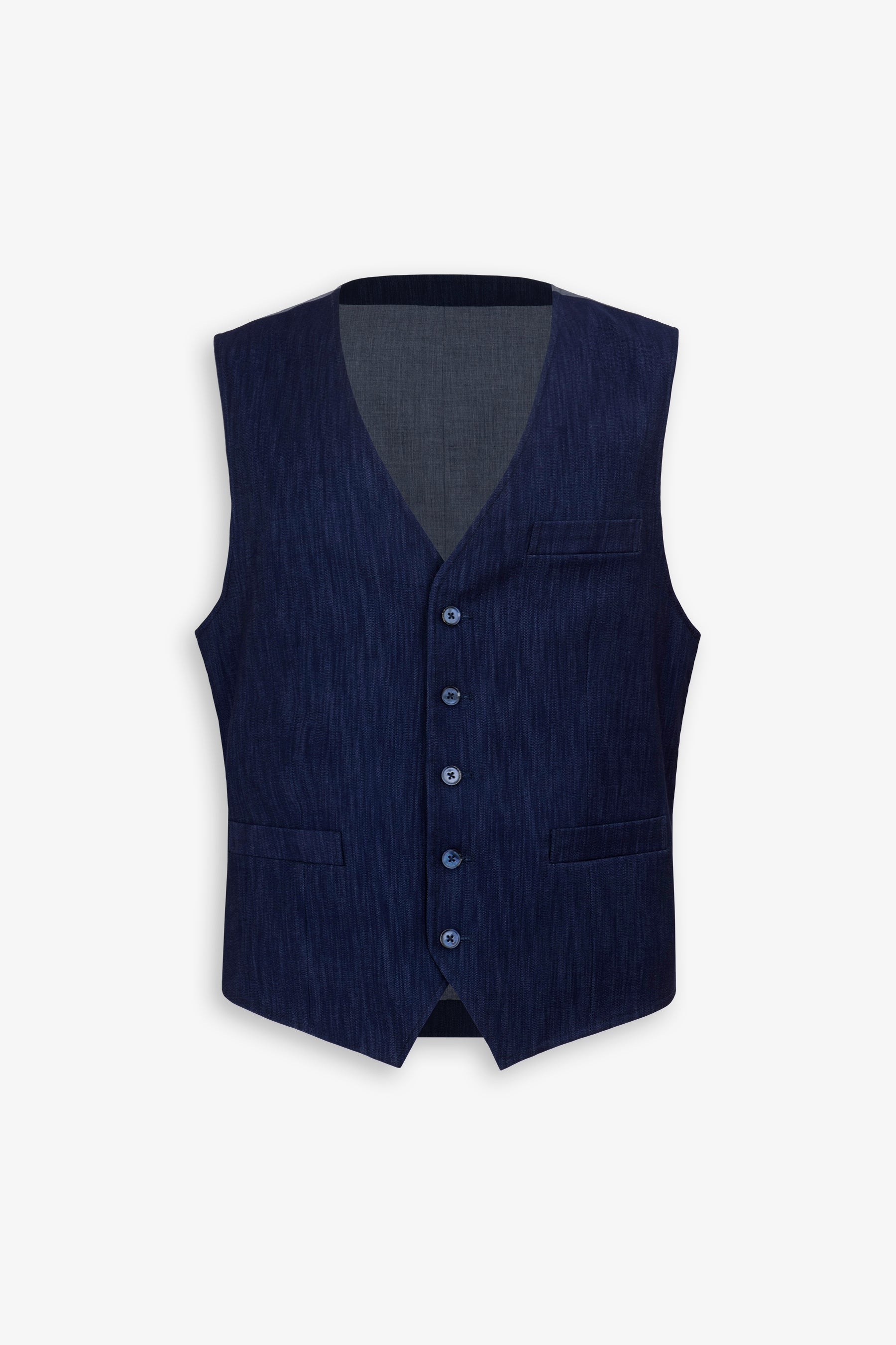 Chaleco efecto denim azul oscuro