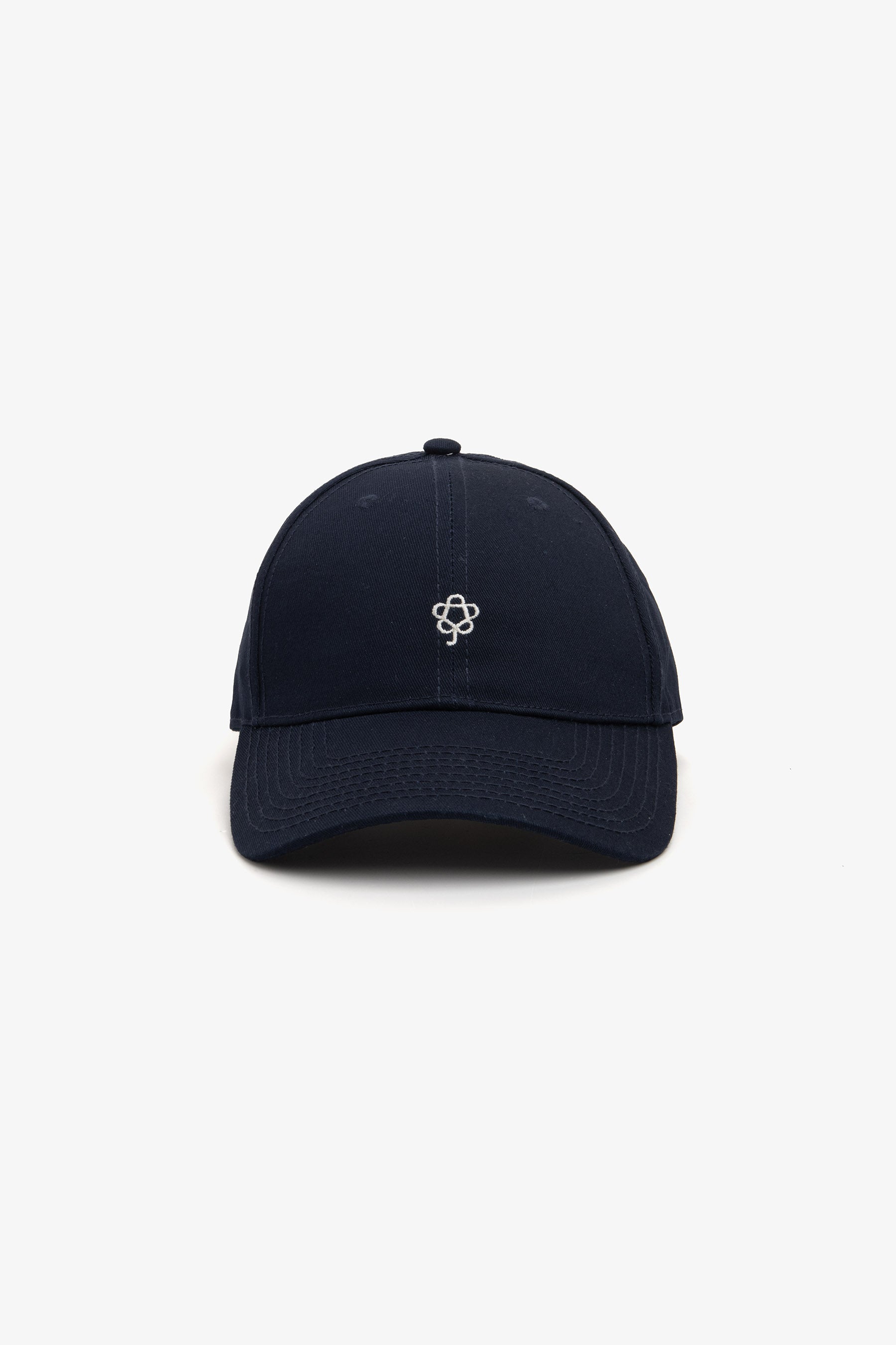 Casquette à visière bleue avec logo