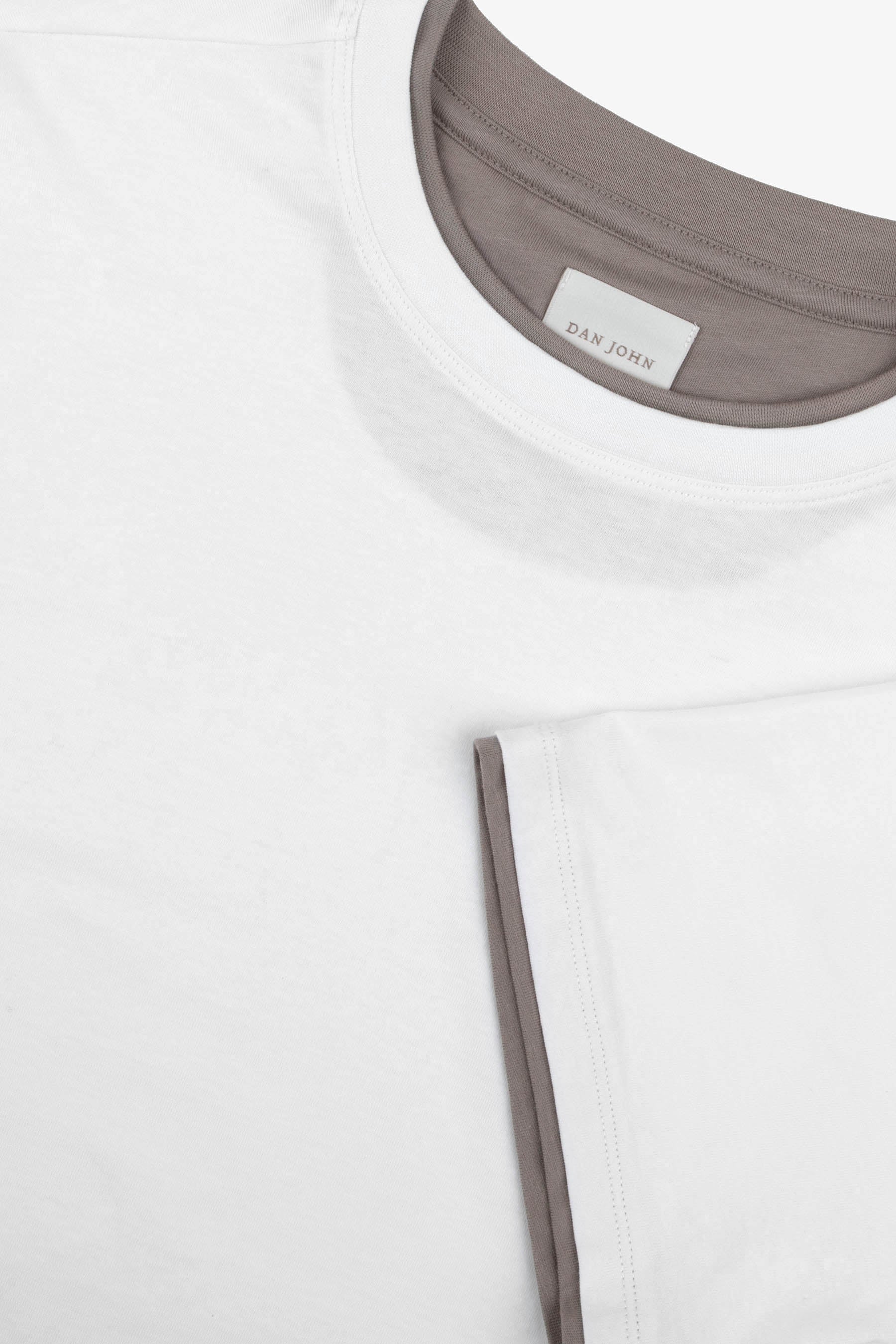DNJ Cream lightweight cotton t-shirt