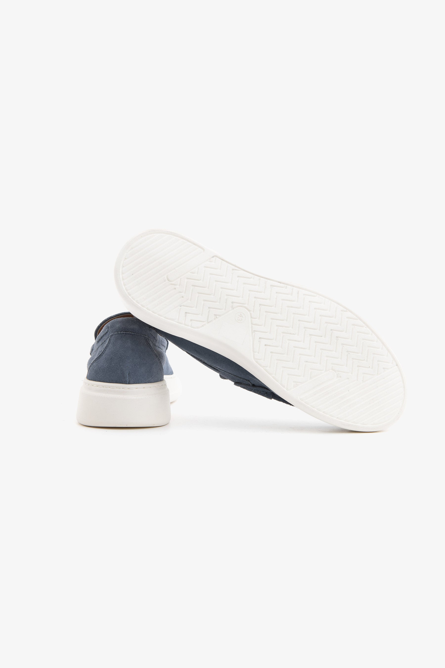 Mocassin denim en daim