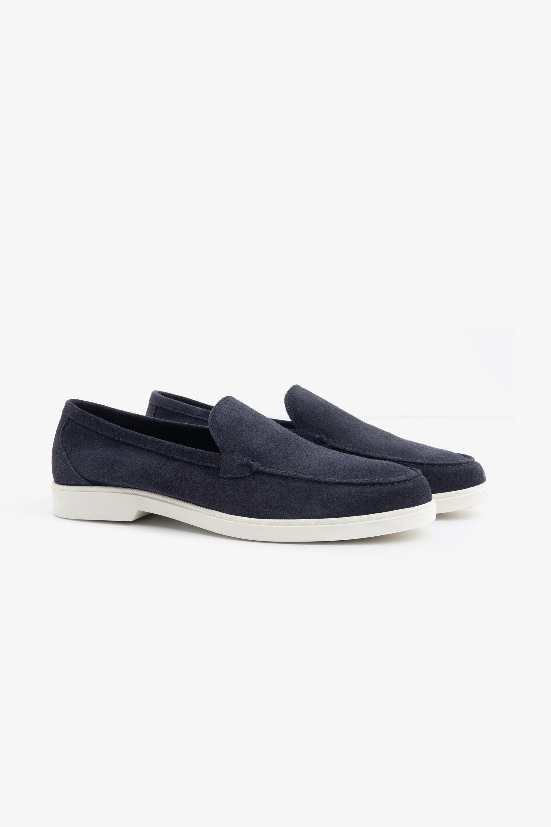 Mocassino scamosciato blu
