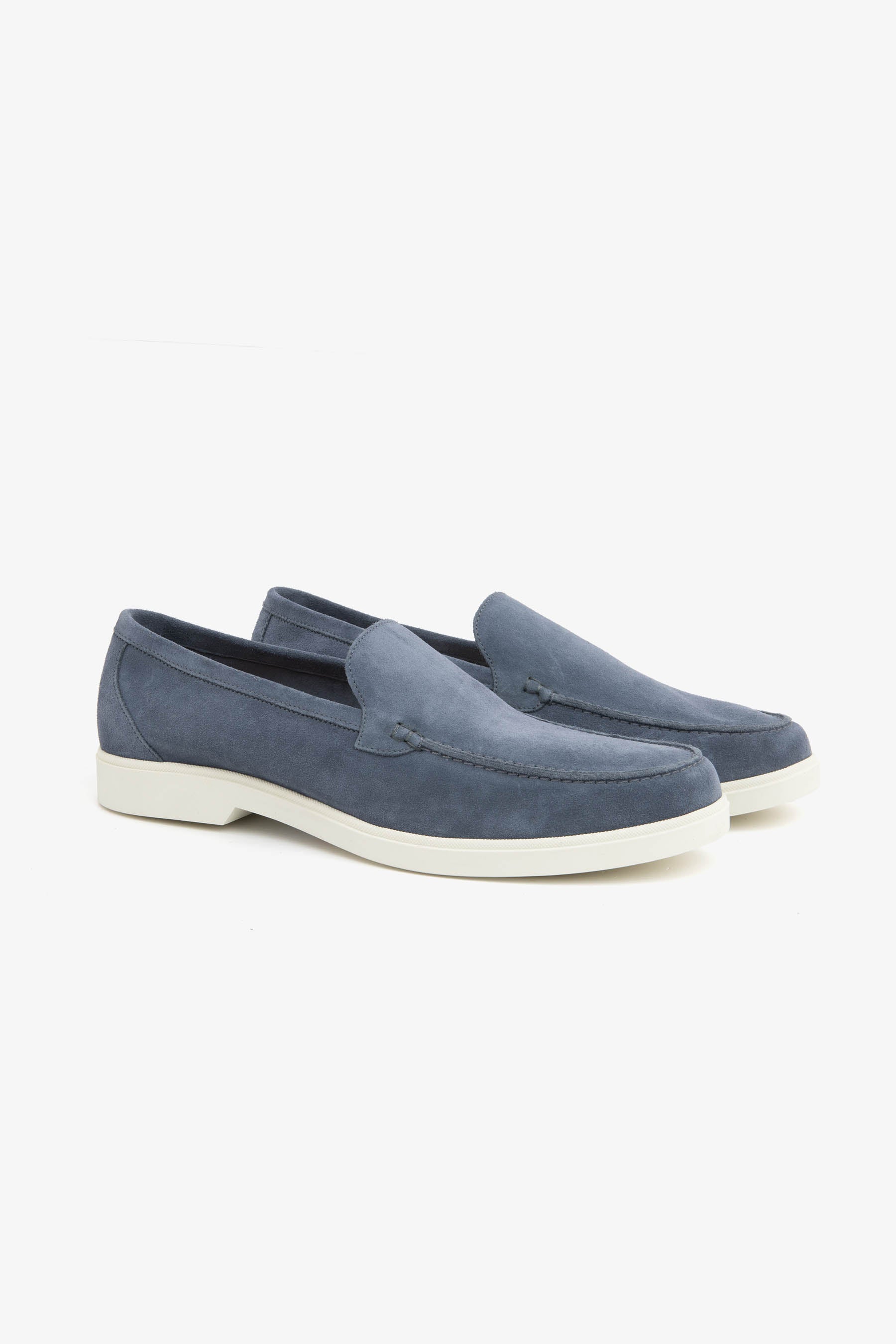 Mocassin denim en daim