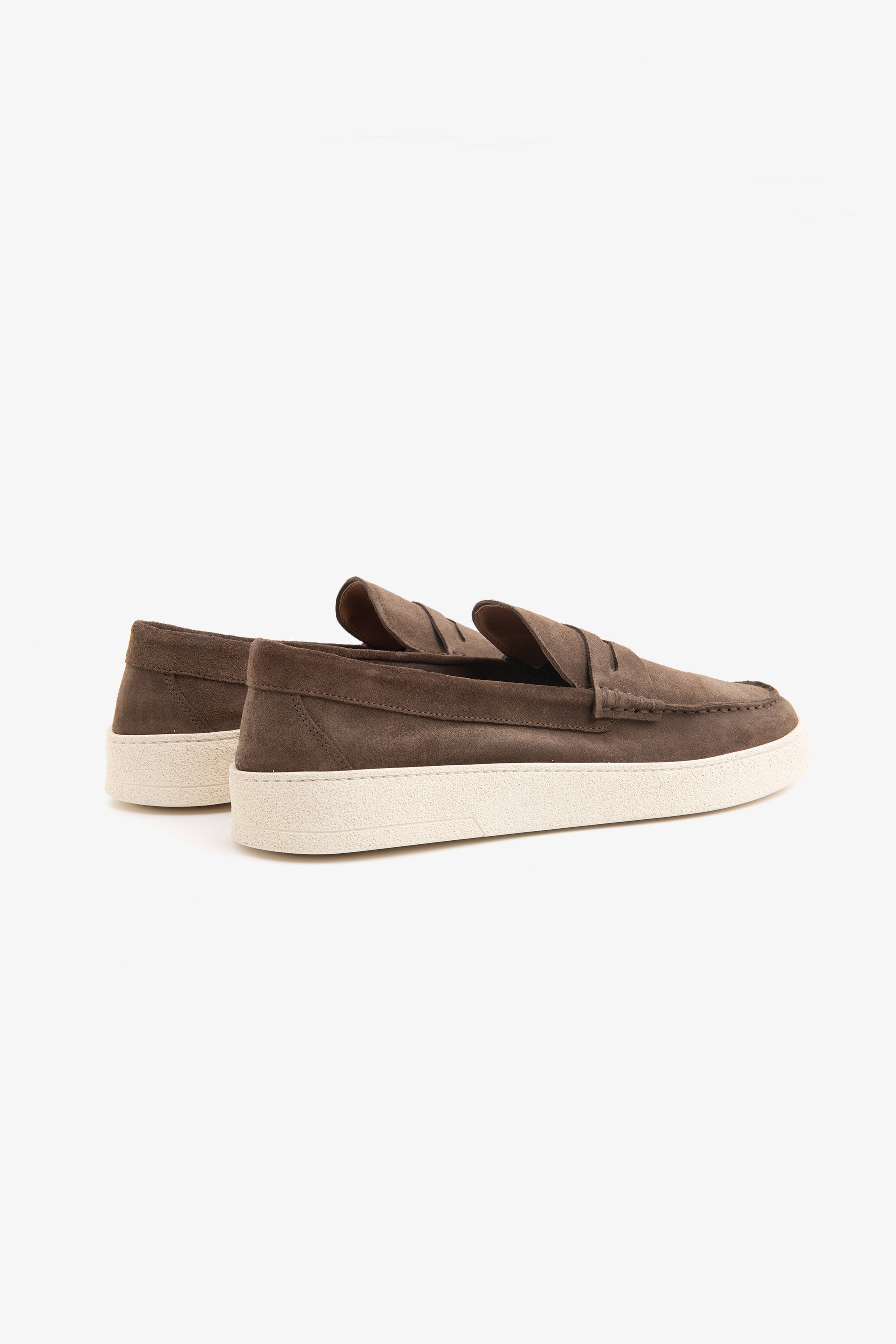 Mocassins en daim muflier gris souris