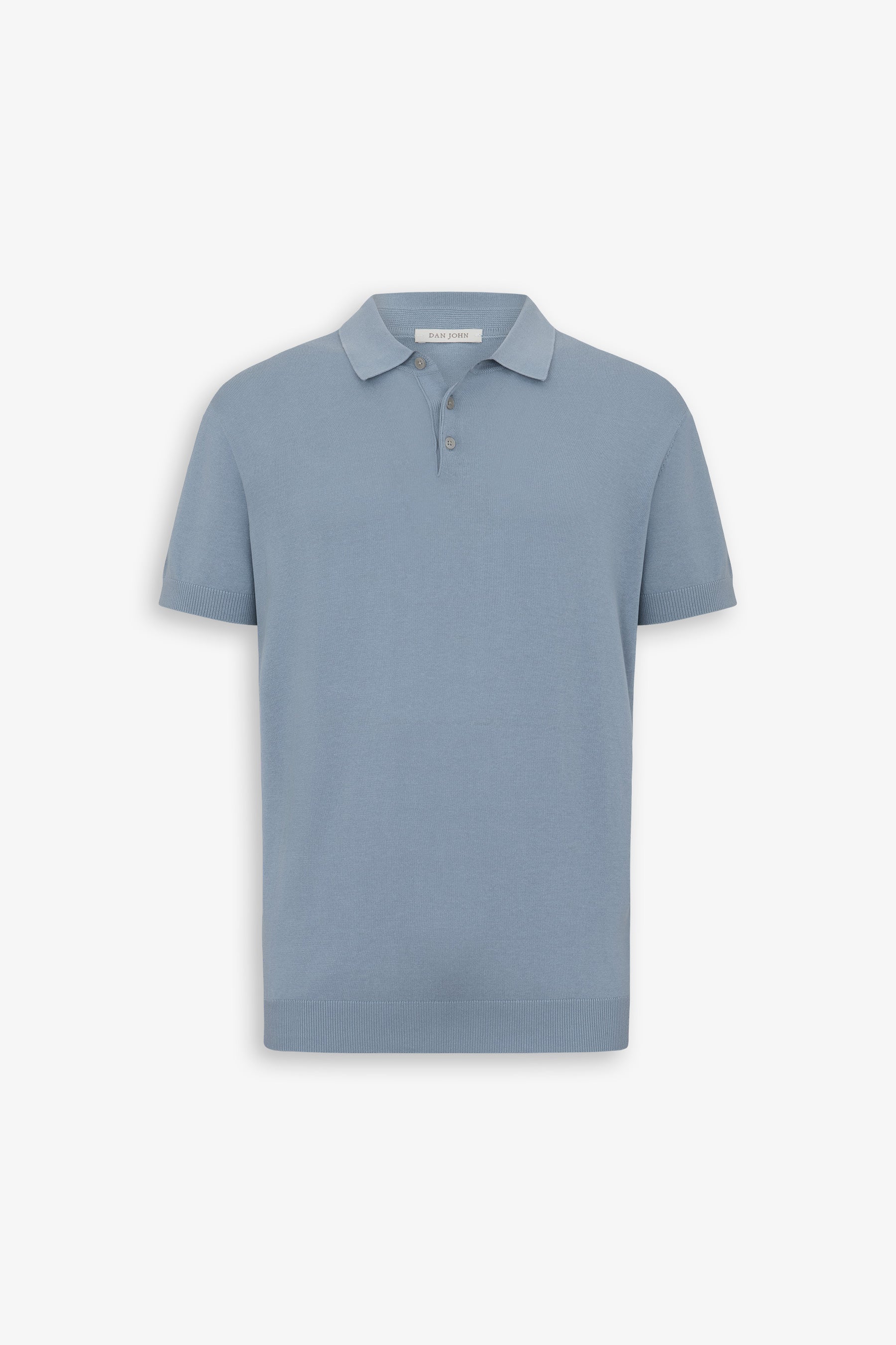 Light blue knit polo