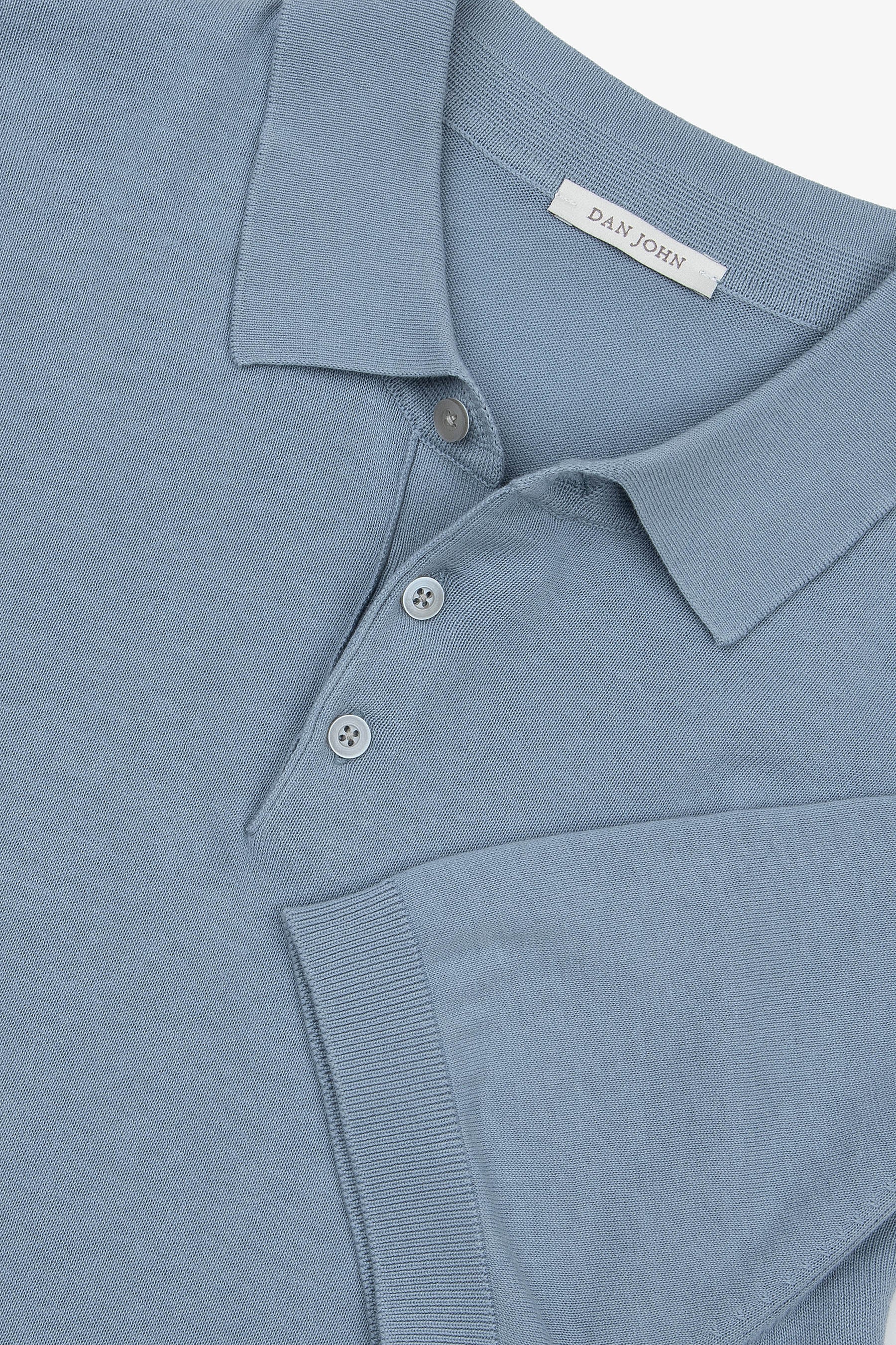 Light blue knit polo