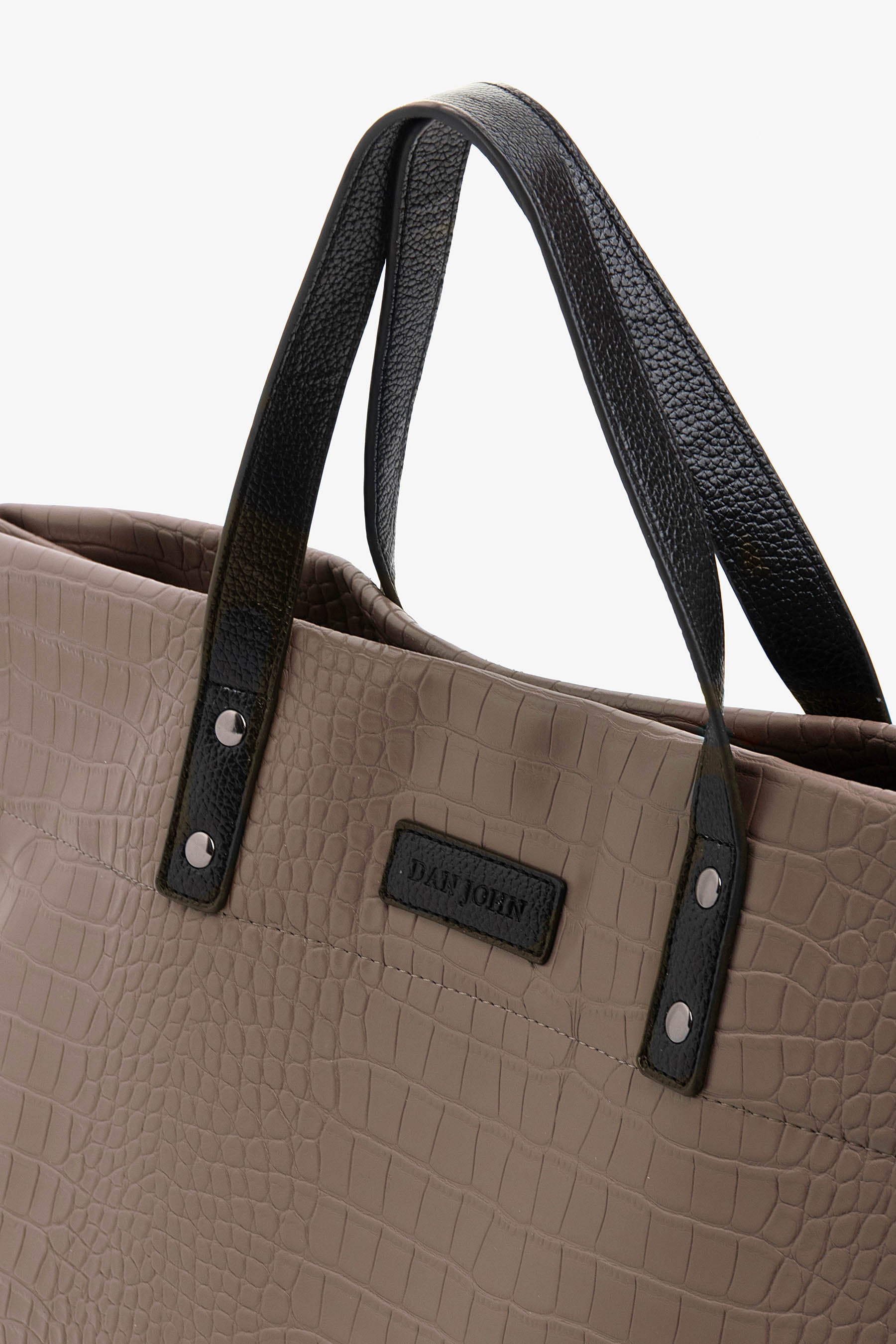 Sac imprimé croco gris souris