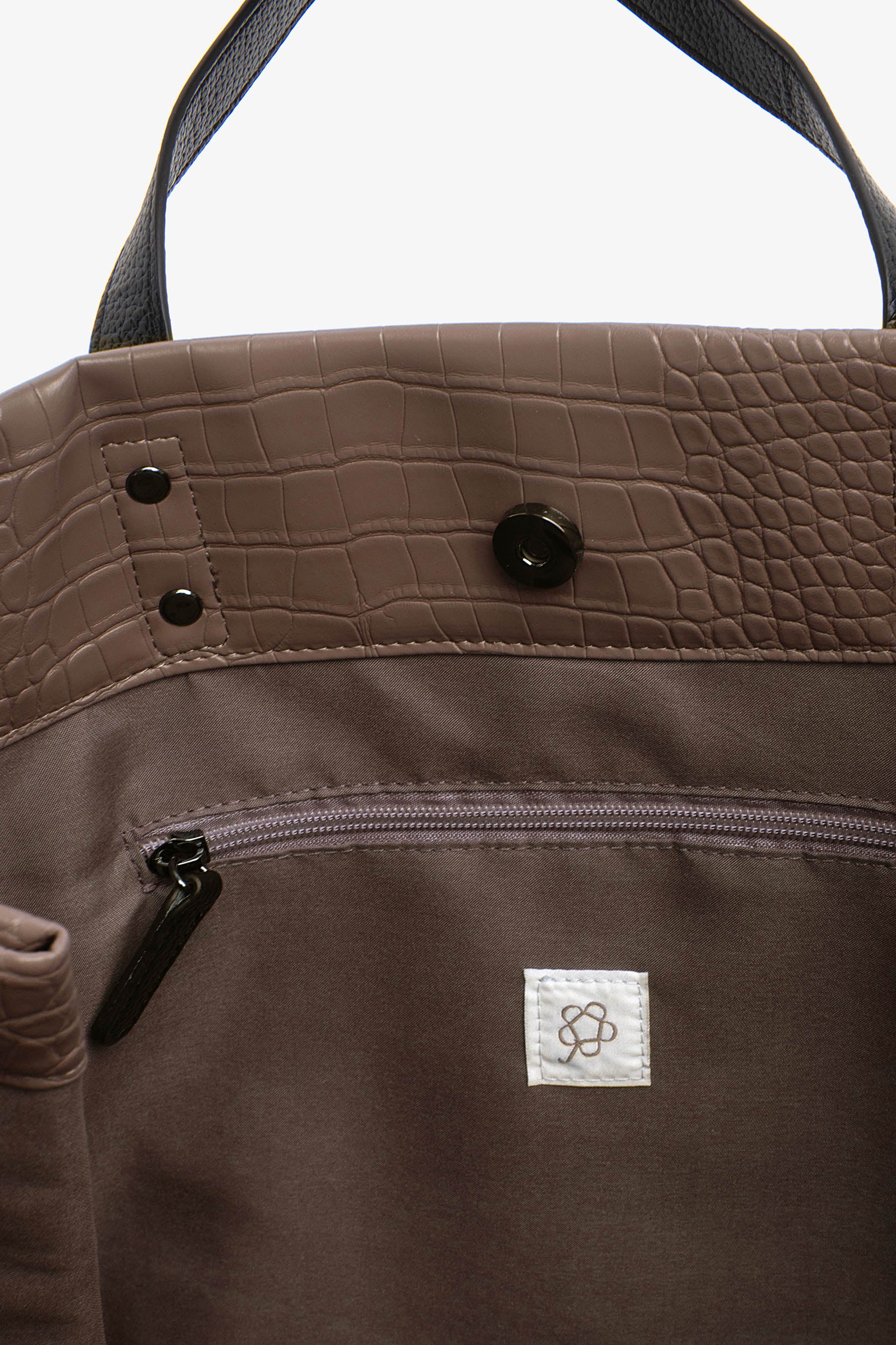 Sac imprimé croco gris souris