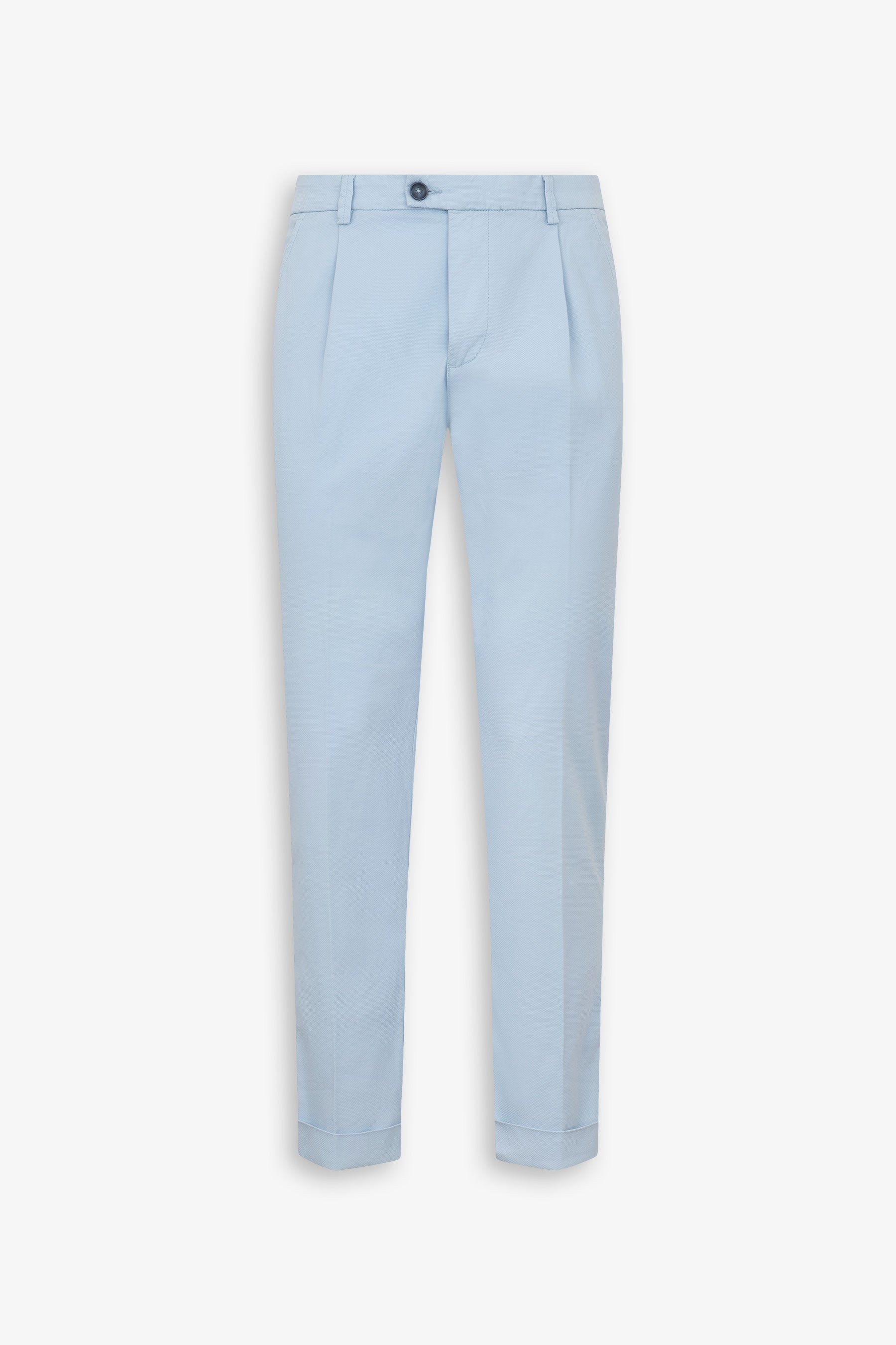 Pantalón texturizado azul celeste