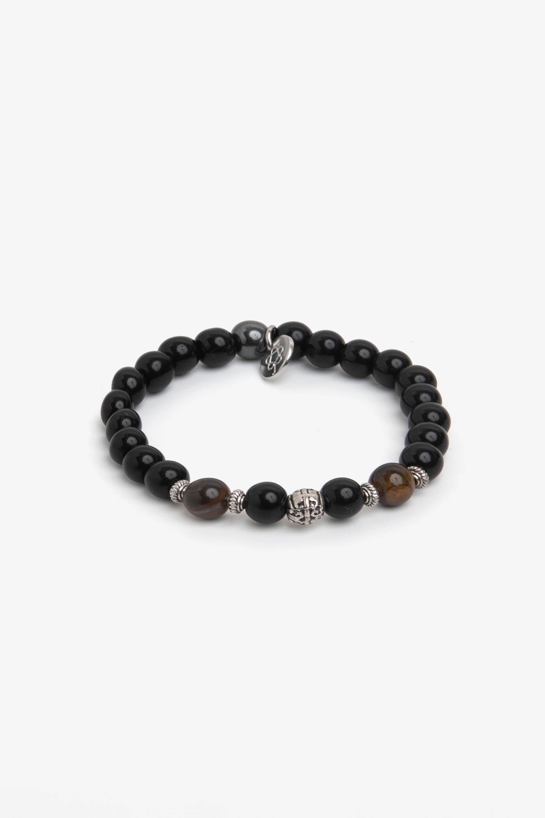 Bracciale perle medie nero