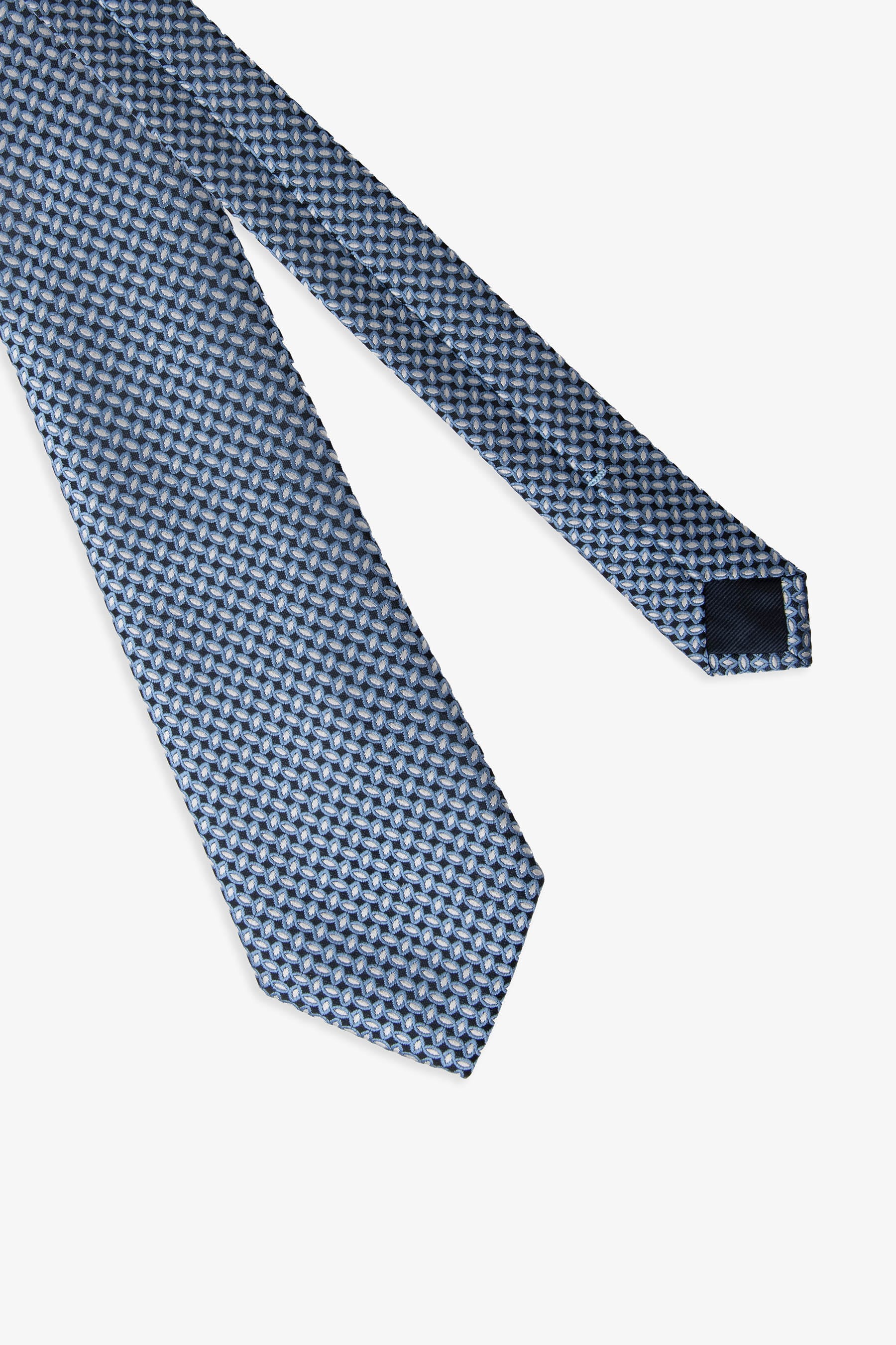 Cravatta jacquard disegno cashmere azzurro-Dan John