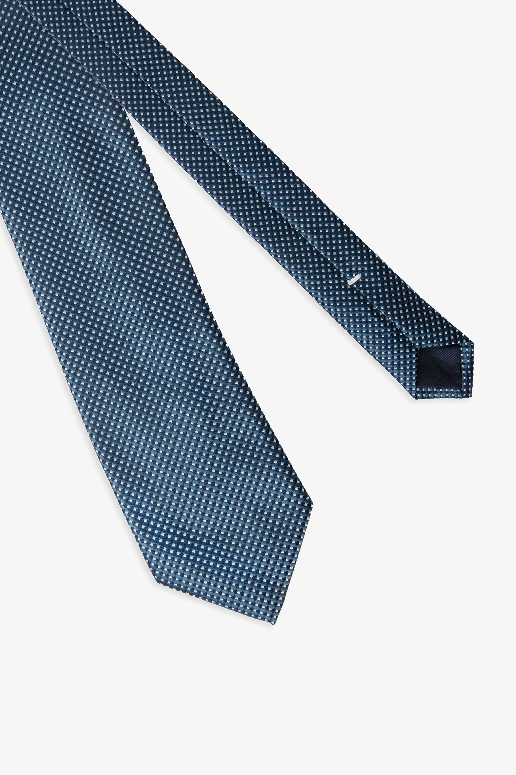 Cravatta jacquard disegno cashmere navy-Dan John
