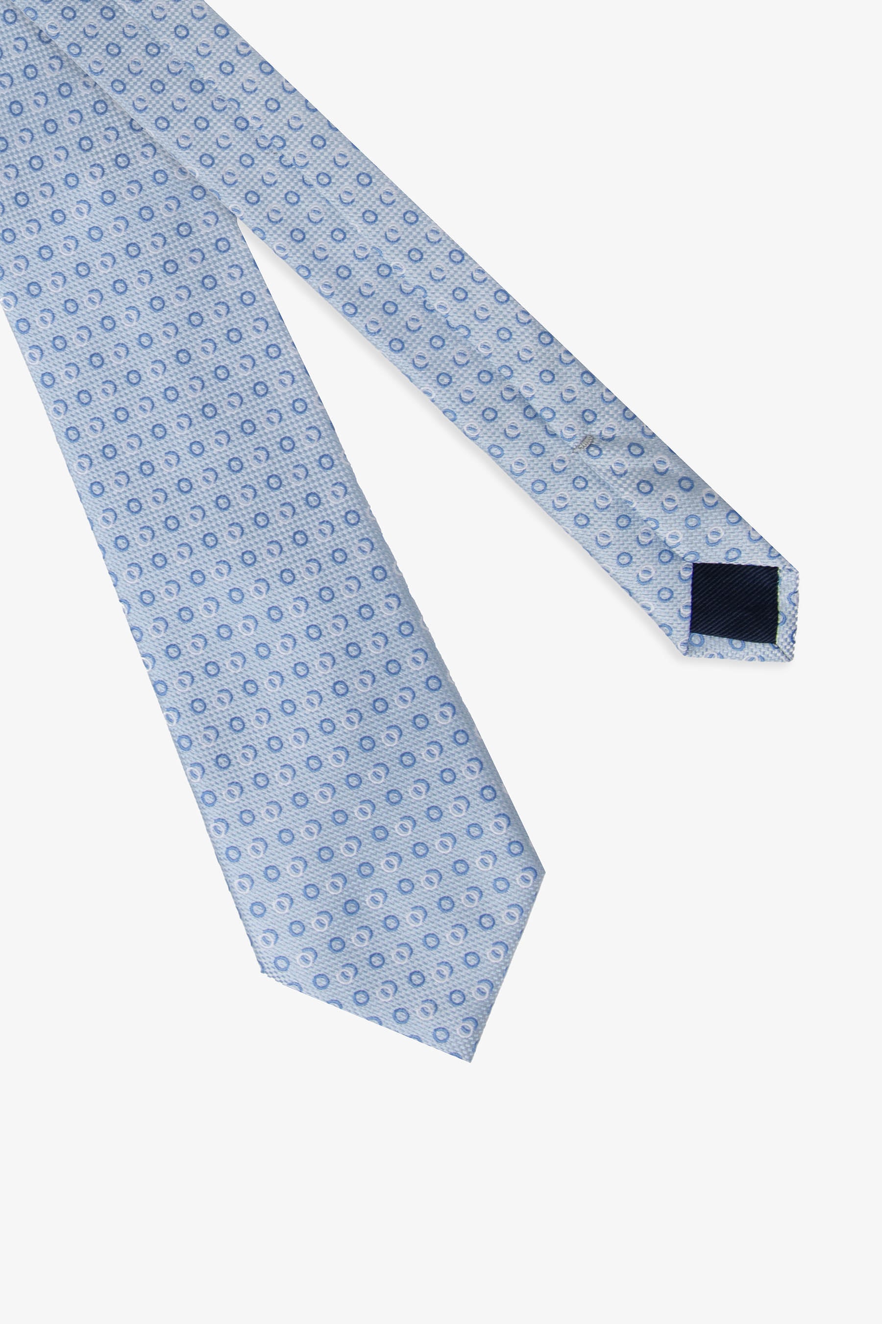 Cravate bleu ciel à micro-motif