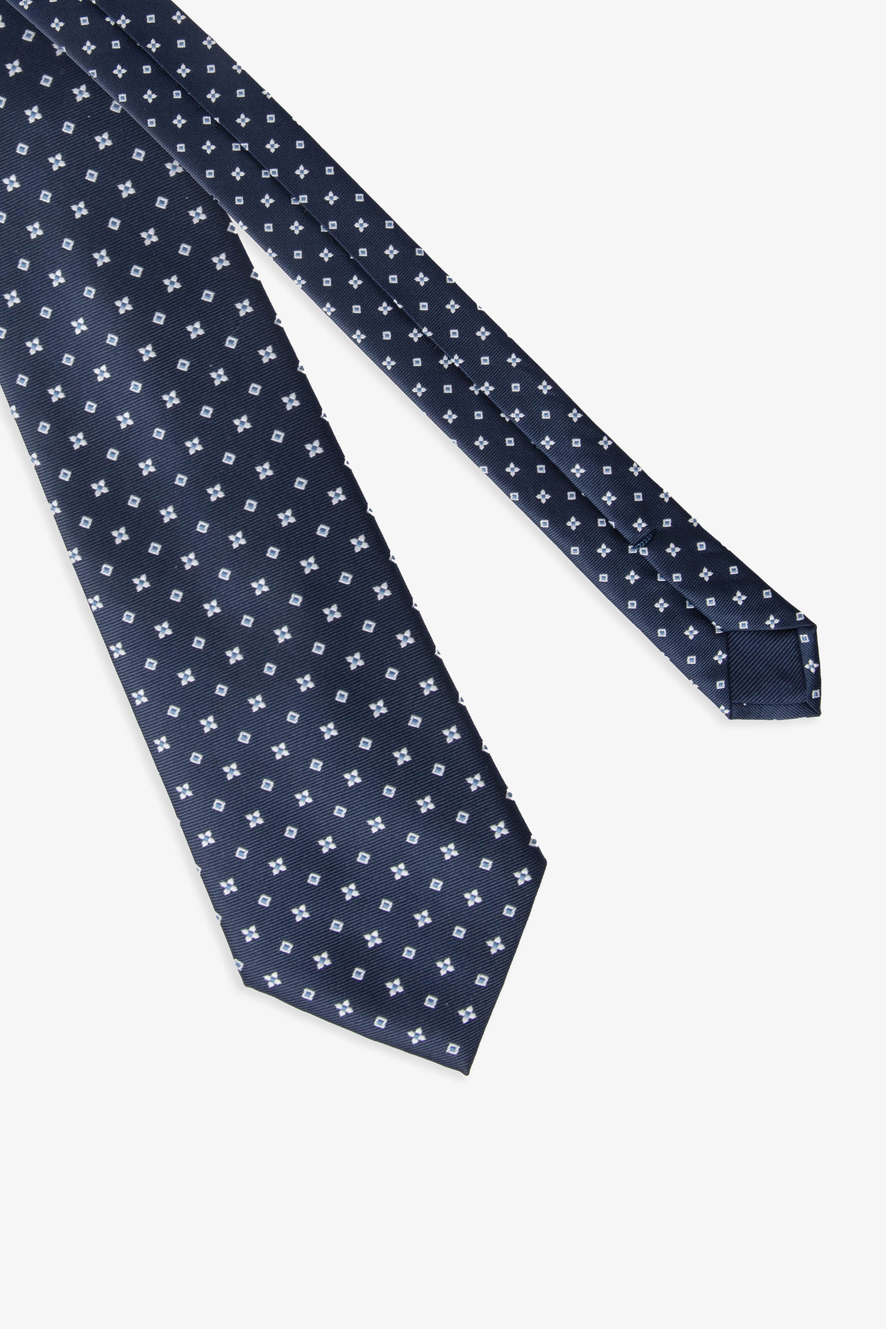 Cravate jacquard bleue à micro-motif