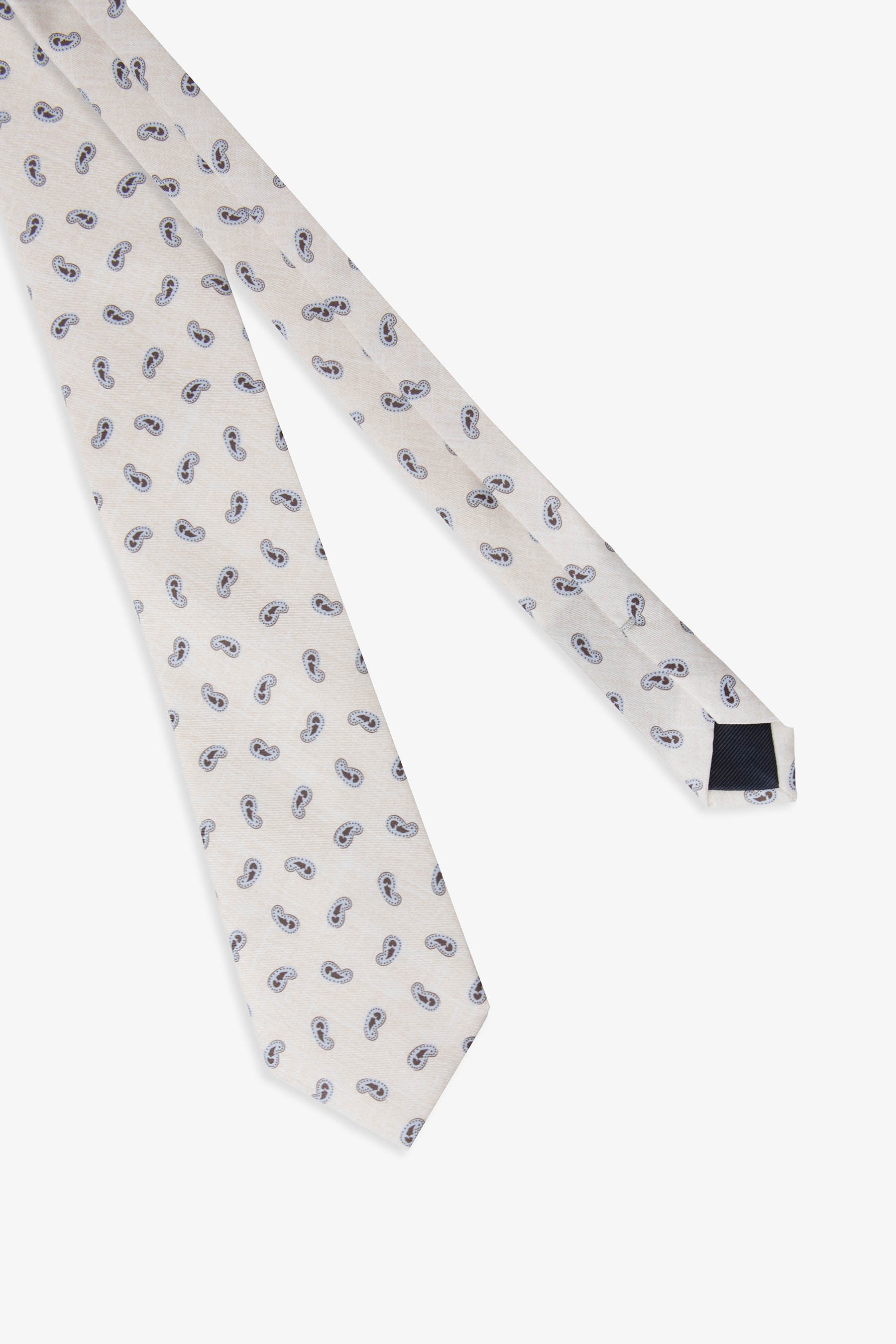 Cravatta disegno cashmere burro