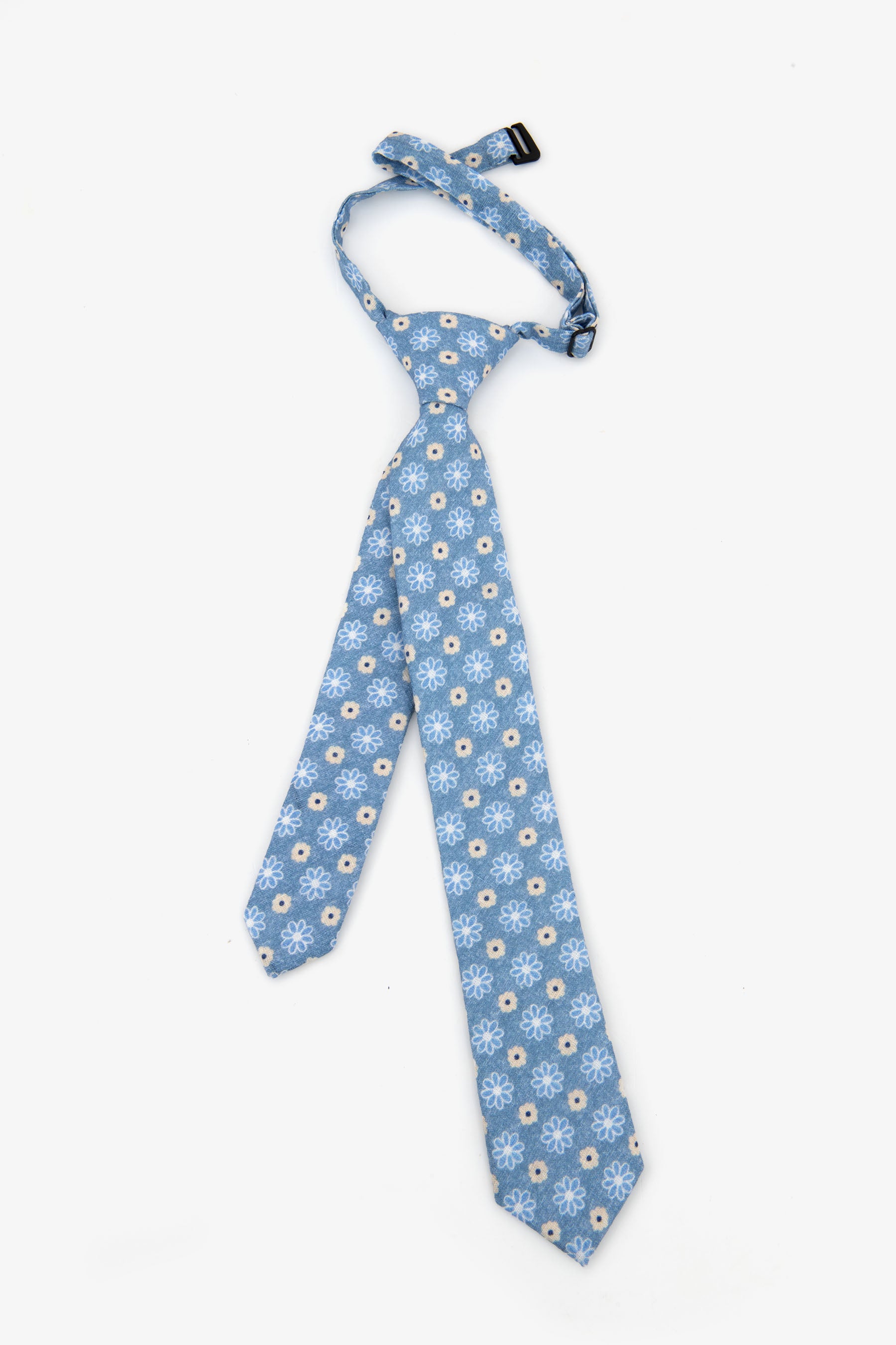 KIDS Light blue floral tie