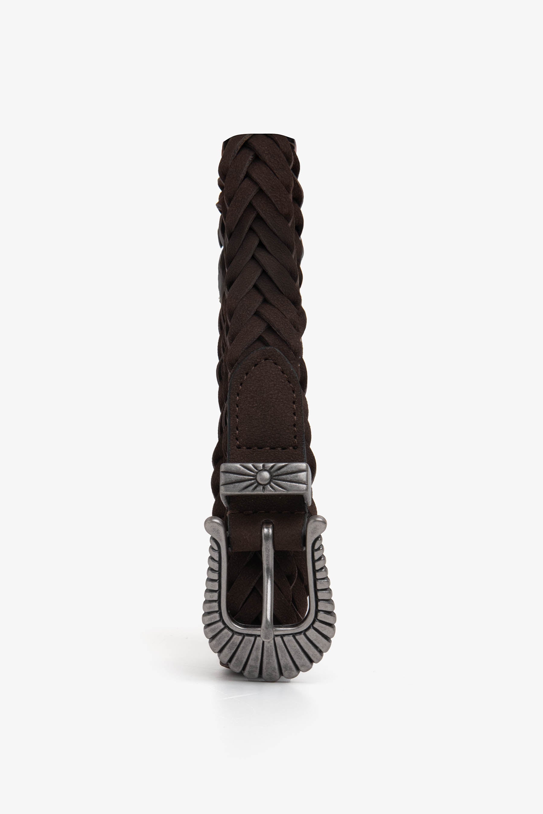 CINTURA TRECCIA SUEDE MORO-Dan John