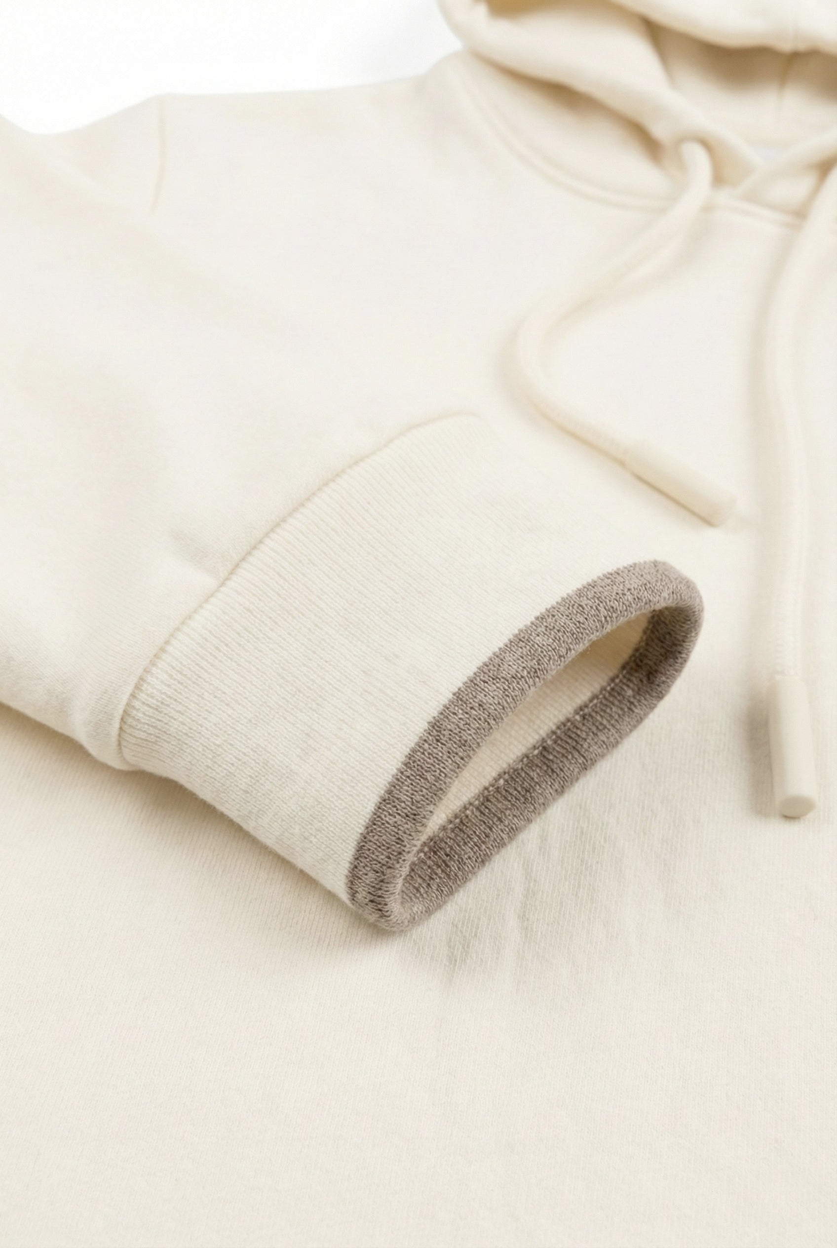 Sweat-shirt fermé à capuche blanc