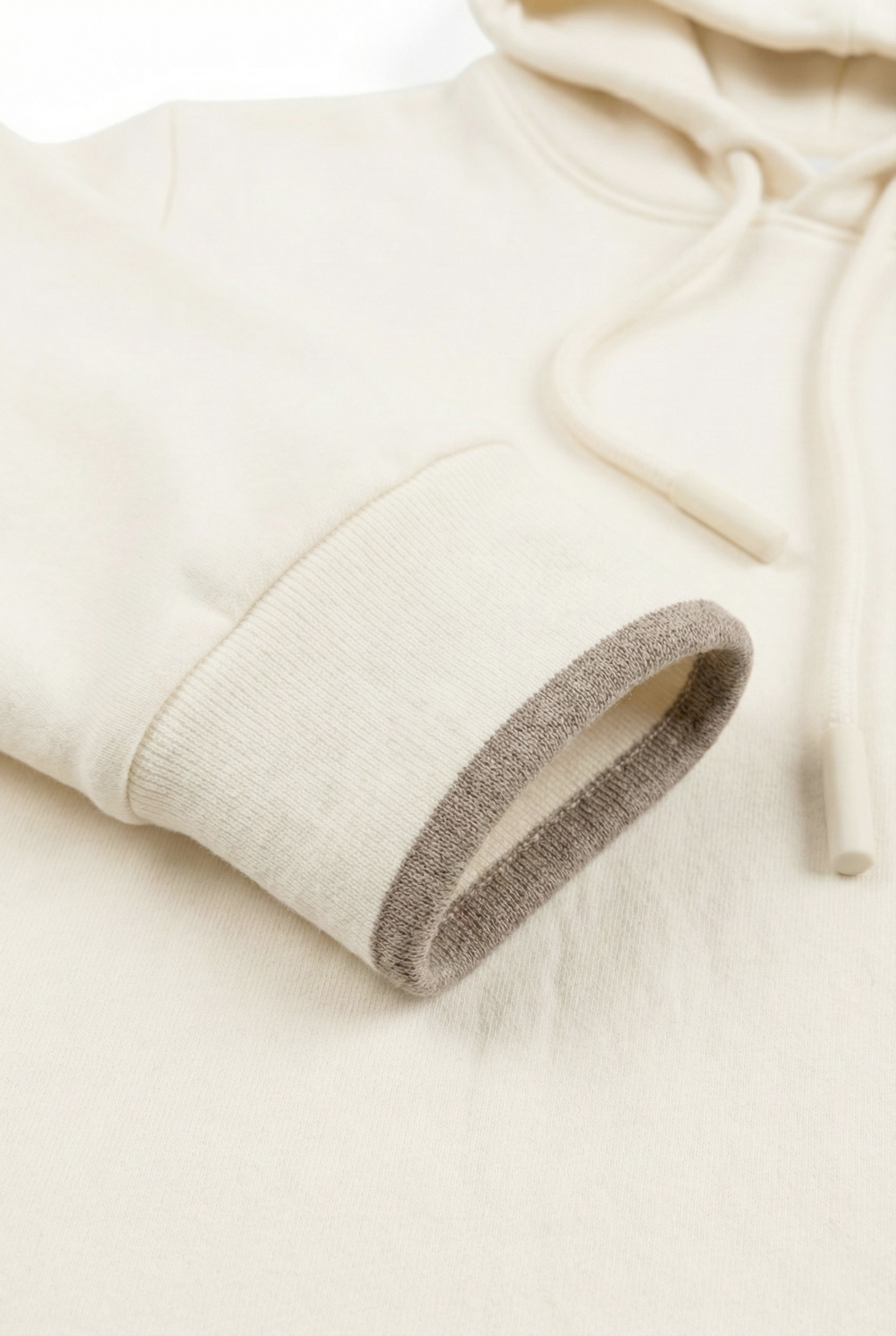 Sweat-shirt fermé à capuche blanc