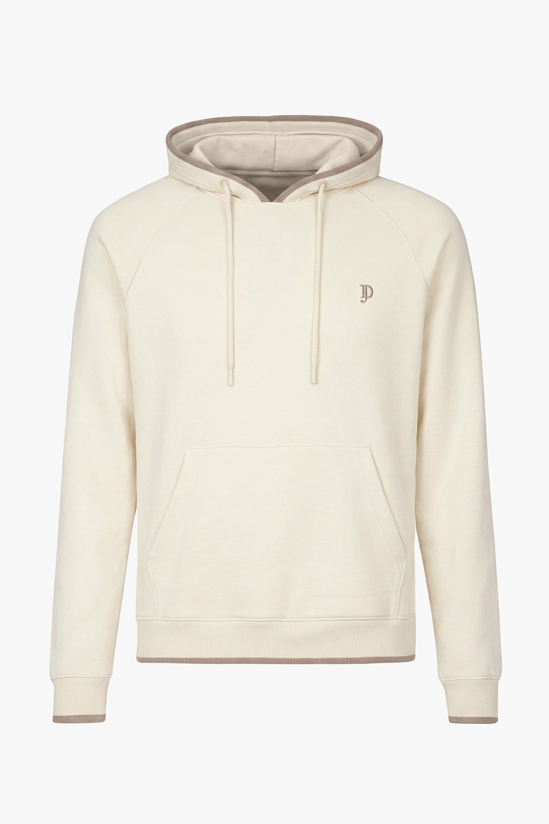Sweat-shirt fermé à capuche blanc