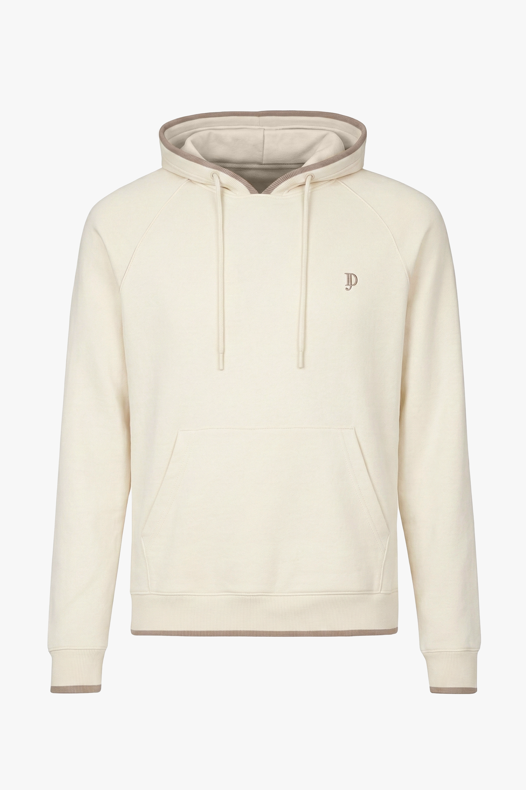 Sweat-shirt fermé à capuche blanc