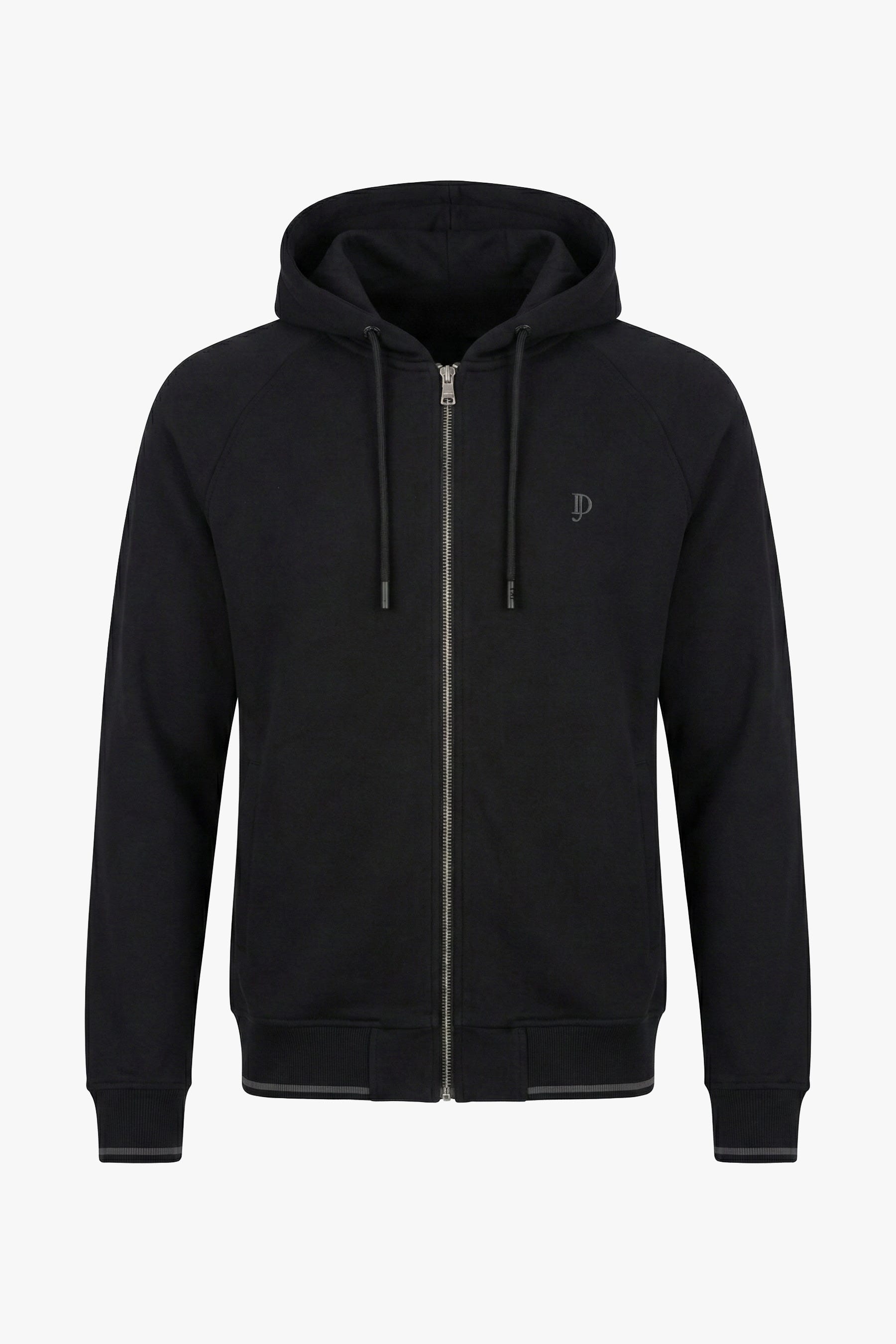 Black full zip hoodie