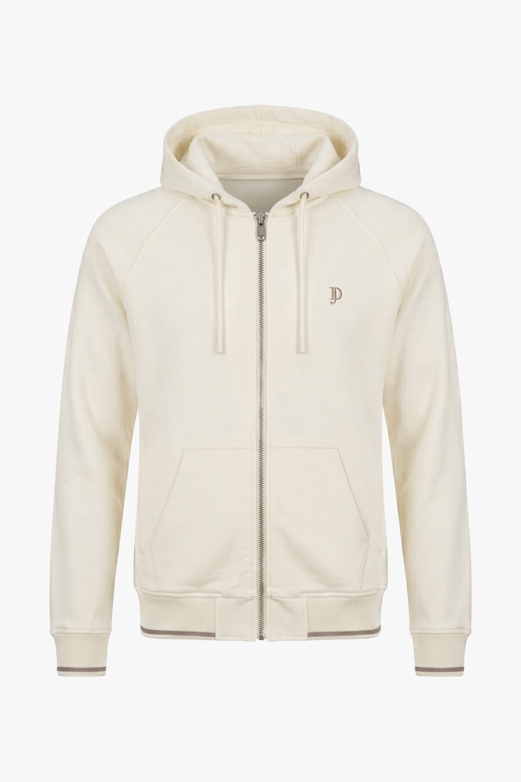 White full zip hoodie