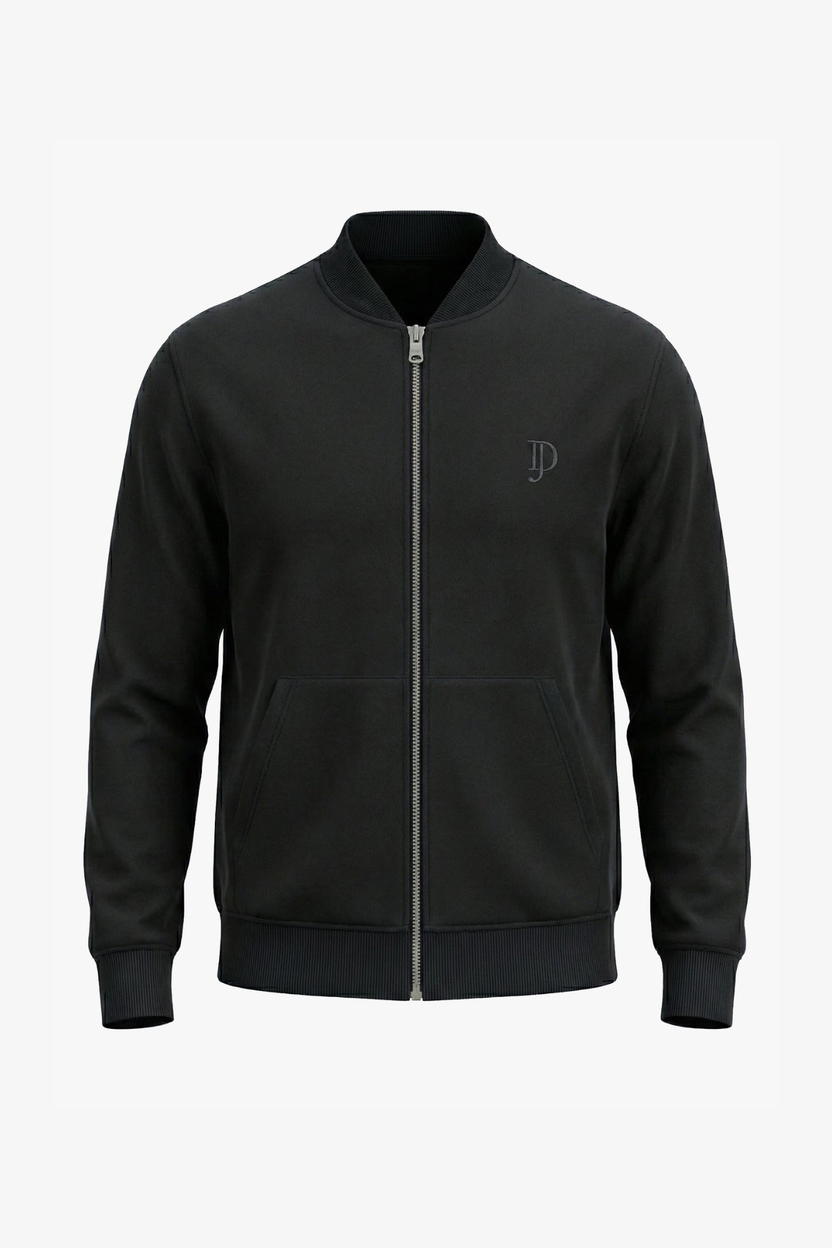 Bomber in felpa full zip nero