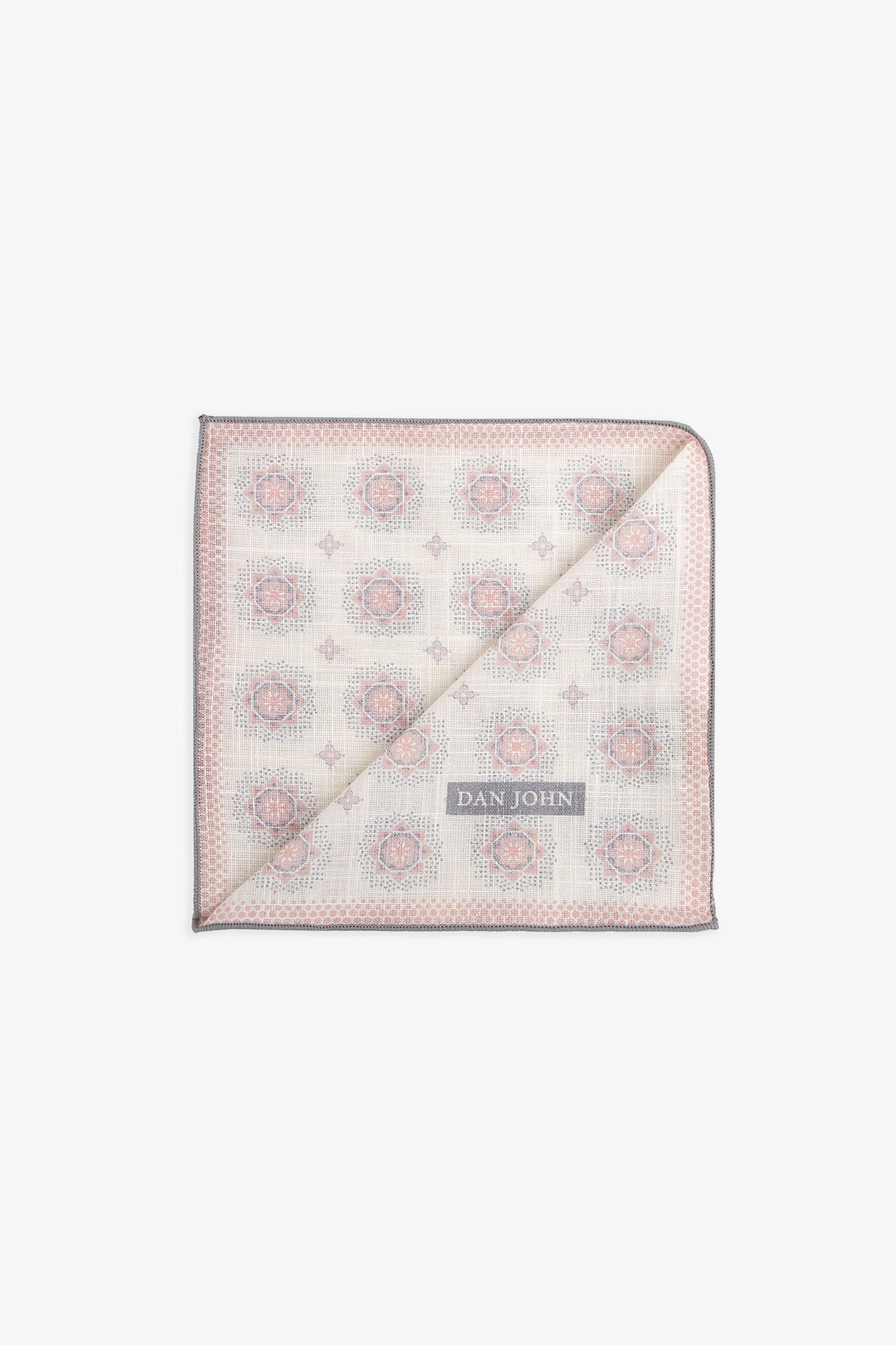 Bolso de mano rosa con estampado de círculos